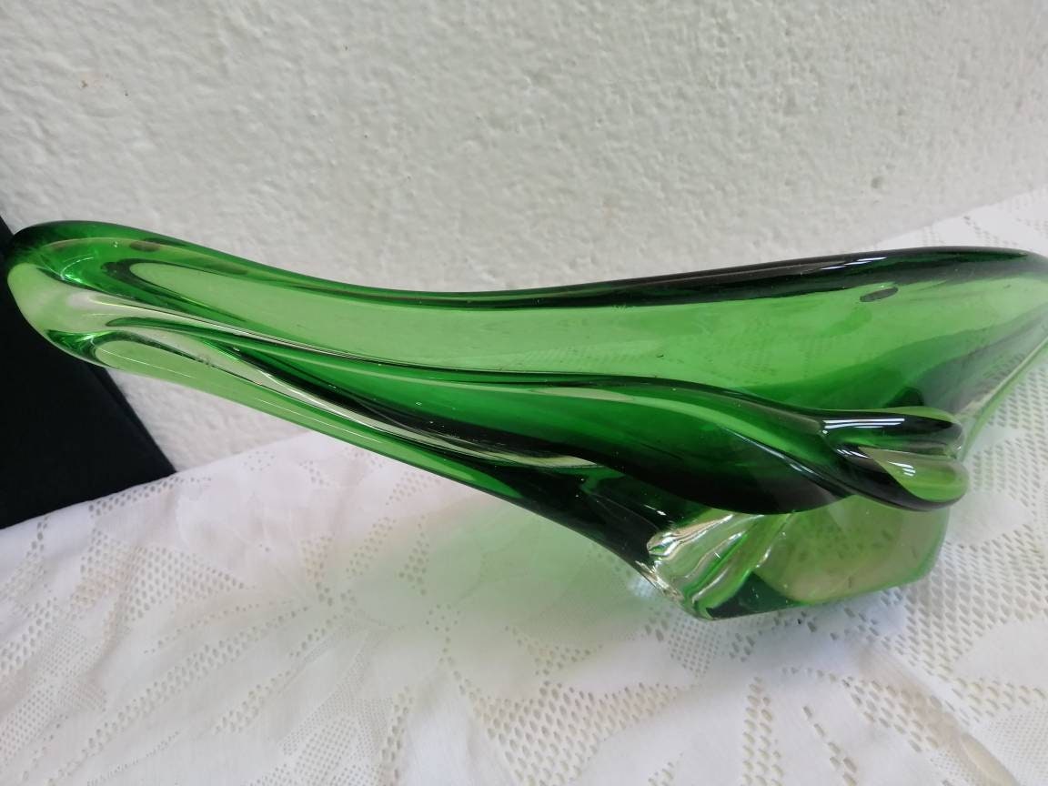 Centrotavola, Vetro di Murano, Lavorato a Mano, Anni '50, Design Vintage, Buone Condizioni, Arte del Vetro