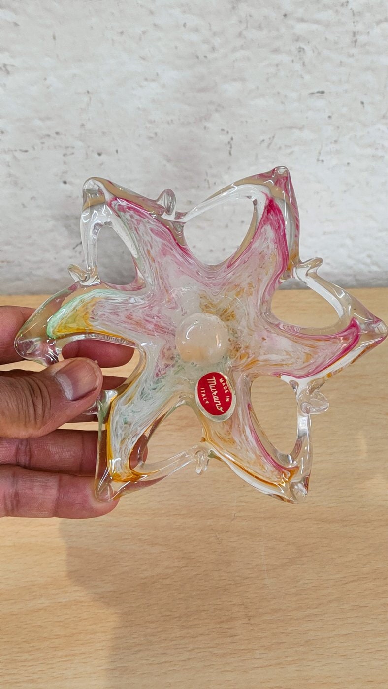 Centro Tavola Floreale in Vetro di Murano Made in Italy