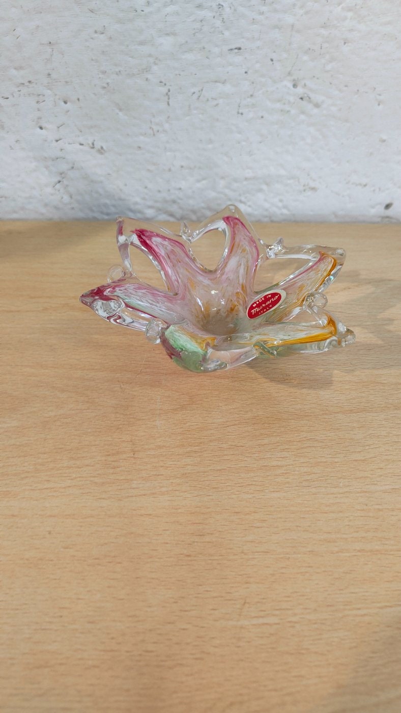 Centro Tavola Floreale in Vetro di Murano Made in Italy