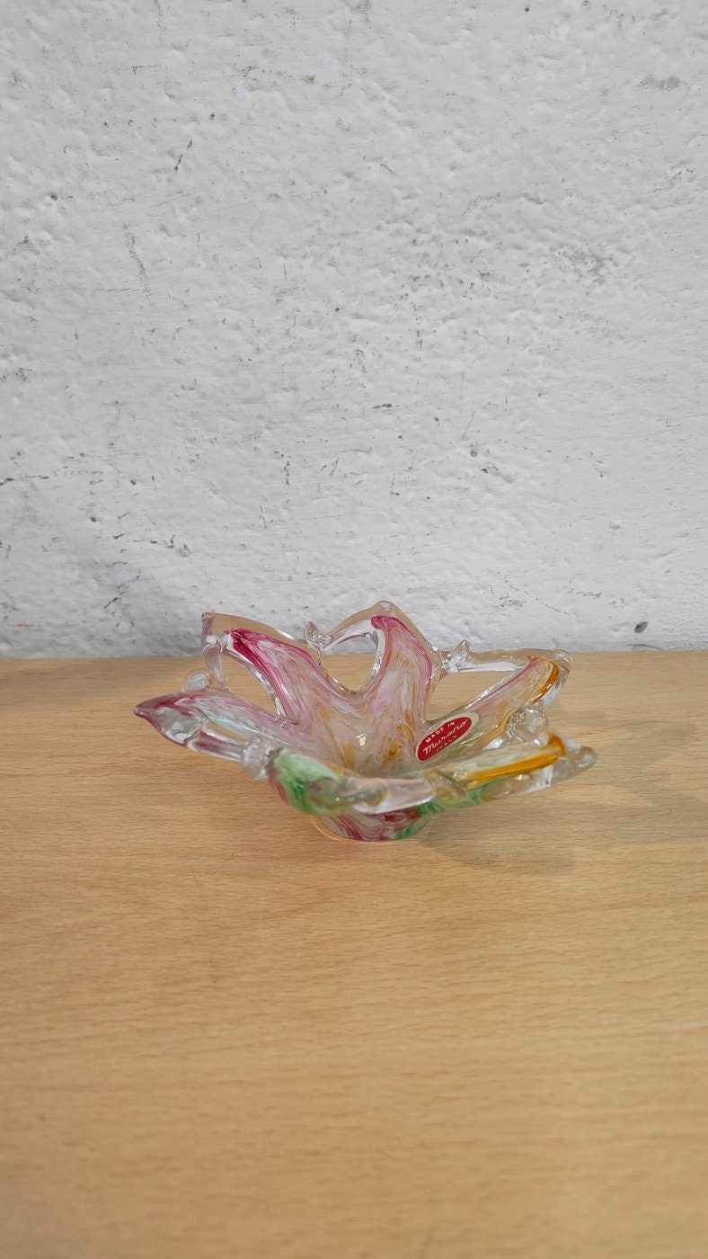 Centro Tavola Floreale in Vetro di Murano Made in Italy
