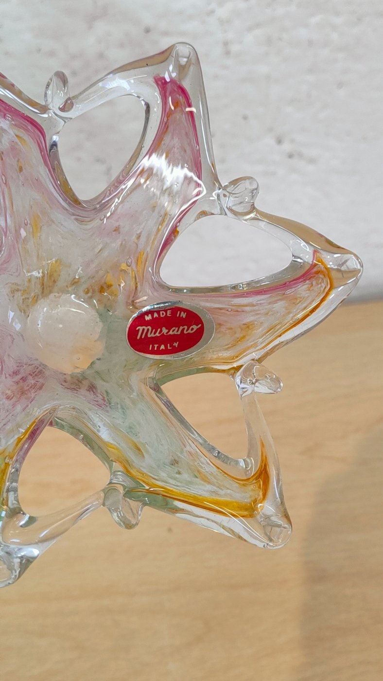 Centro Tavola Floreale in Vetro di Murano Made in Italy