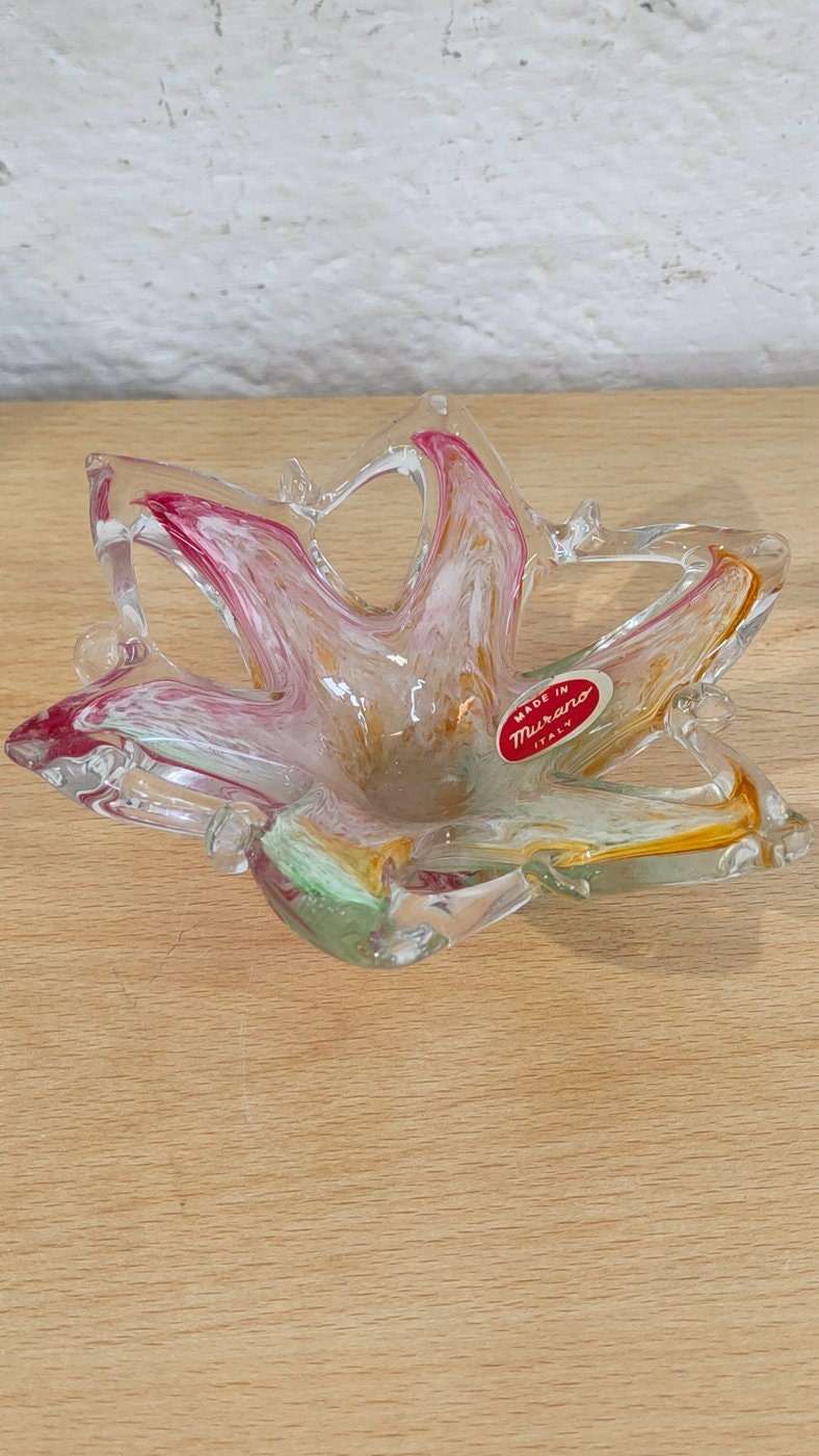 Centro Tavola Floreale in Vetro di Murano Made in Italy