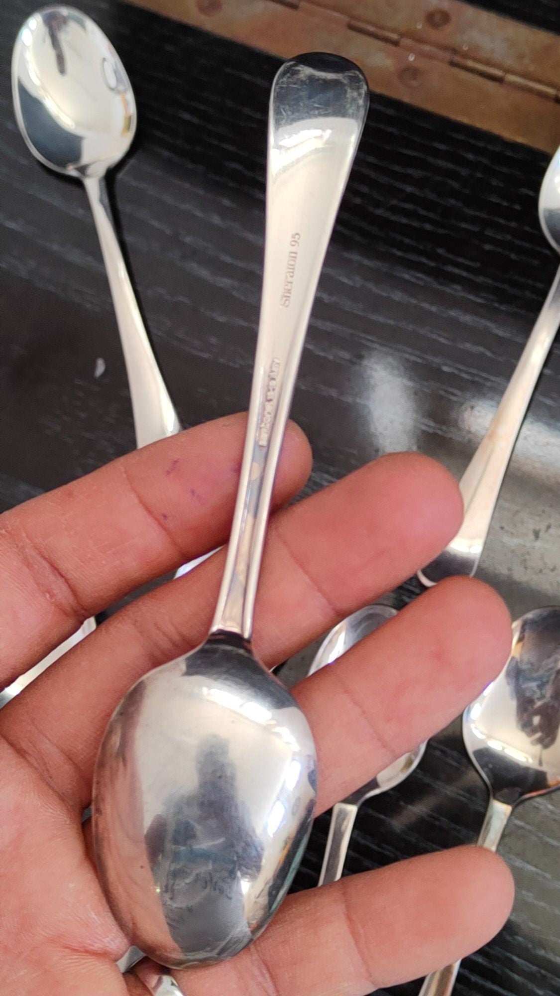 cucchiai da cucina 18 pz della marca italiana Sambonet degli anni '80 cucchiaini piccoli