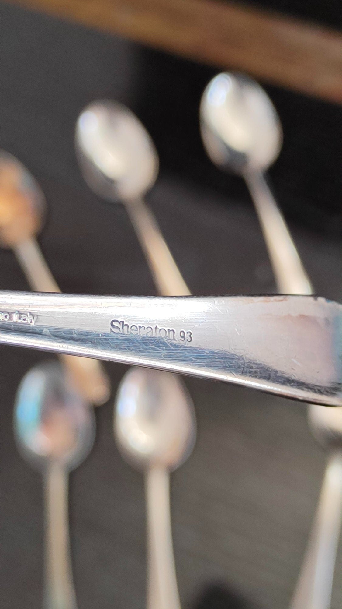 cucchiai da cucina 18 pz della marca italiana Sambonet degli anni '80 cucchiaini piccoli