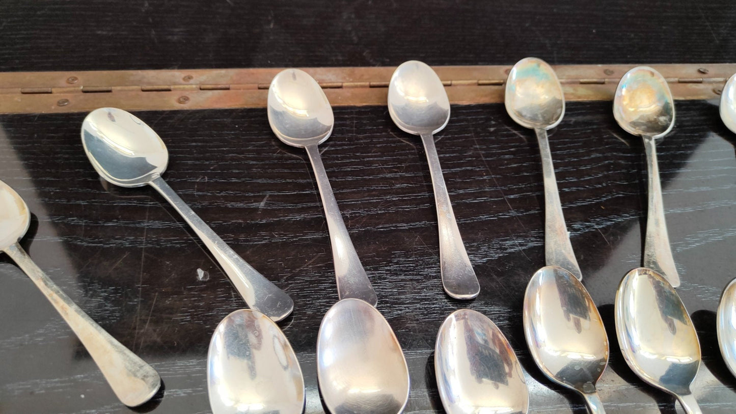 cucchiai da cucina 18 pz della marca italiana Sambonet degli anni '80 cucchiaini piccoli