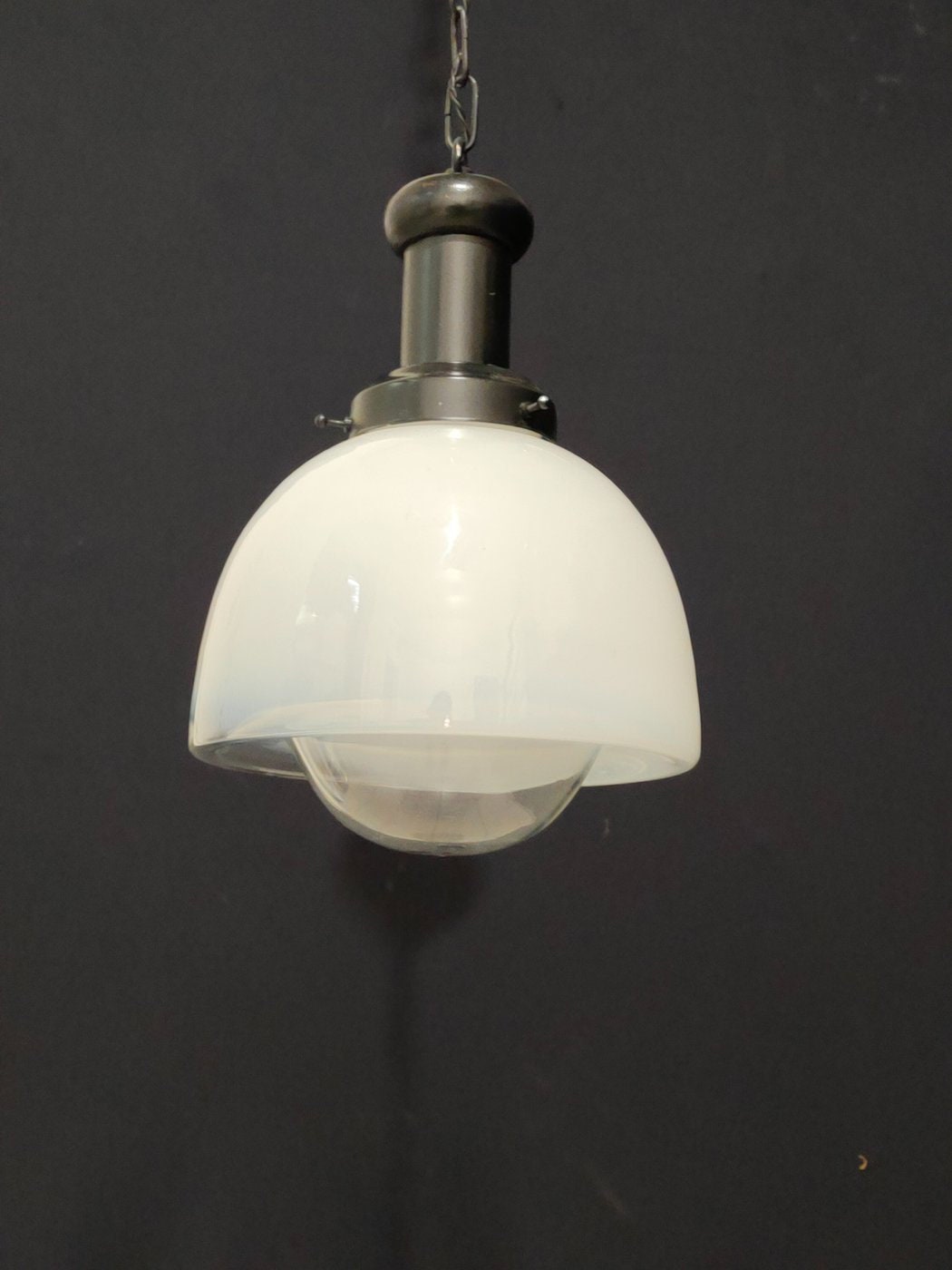 Lampada Vintage con Vetro Speciale e Rifiniture in Nero