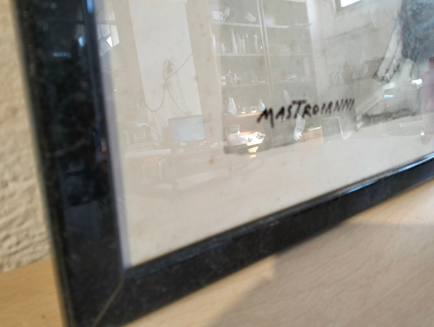 Quadro acquerello Mastroianni