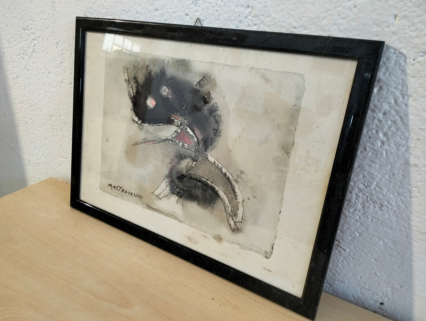 Quadro acquerello Mastroianni