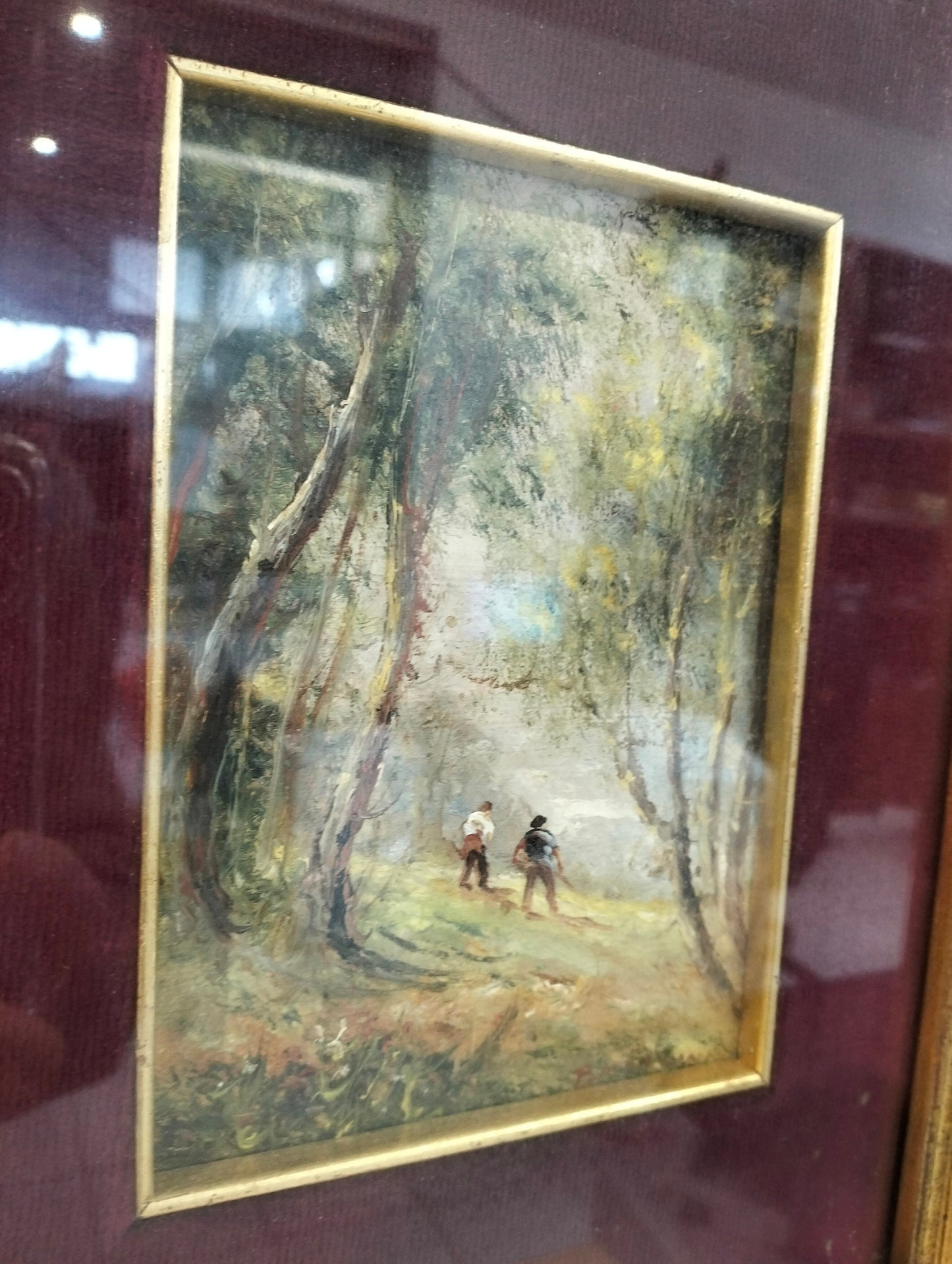 Quadro dipinto a mano con cornice dorata