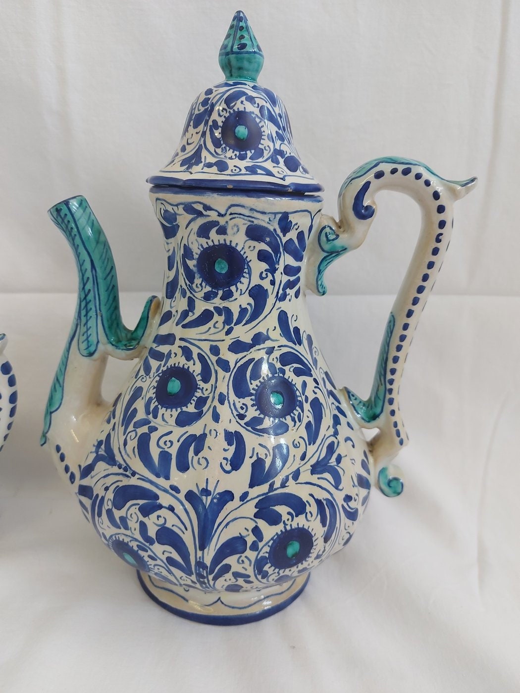servizio caffè completo con teiera lattiera,  zuccheriera vintage