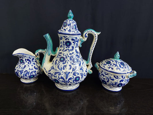 servizio caffè completo con teiera lattiera,  zuccheriera vintage