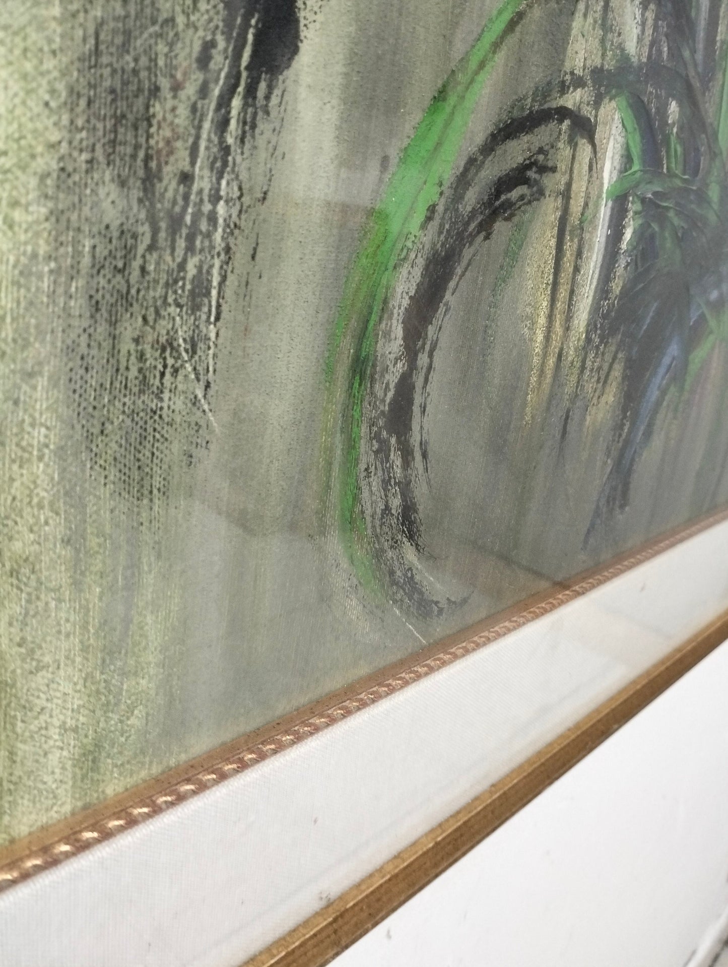 Quadro dipinto a mano vaso con fiori colorati