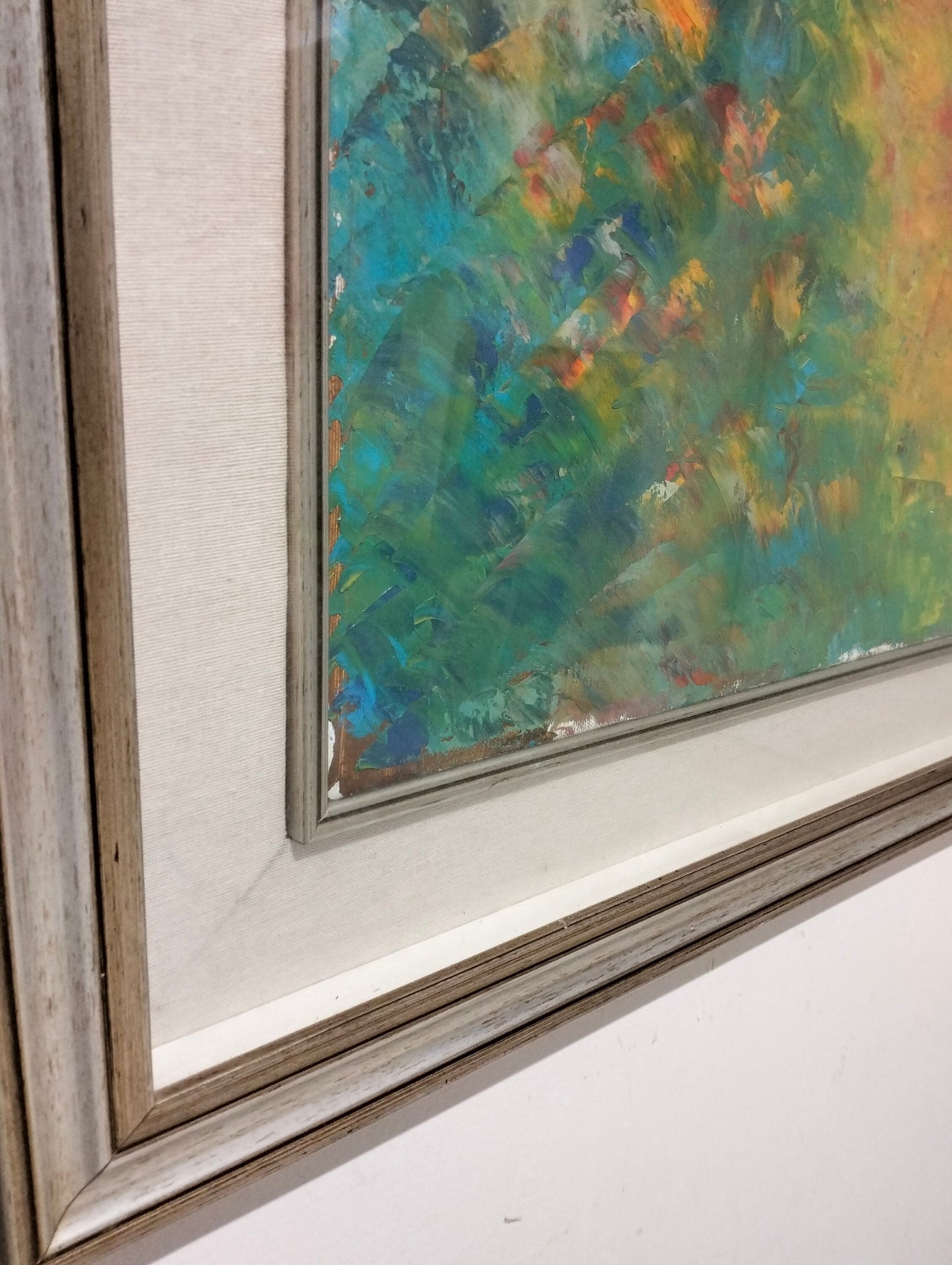 Colorful abstract hand painted picture