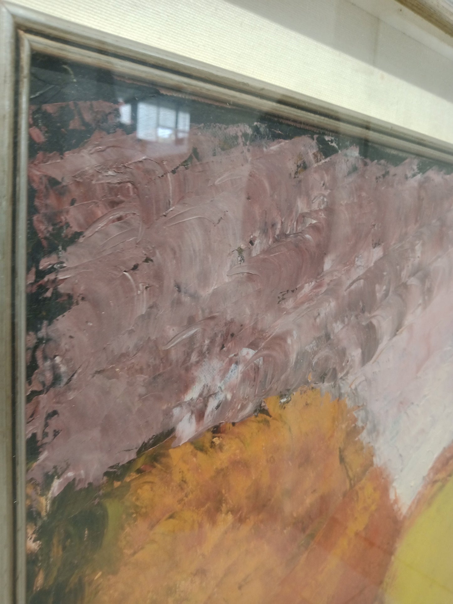 Hand painted picture with multiple colors depicting a heart
