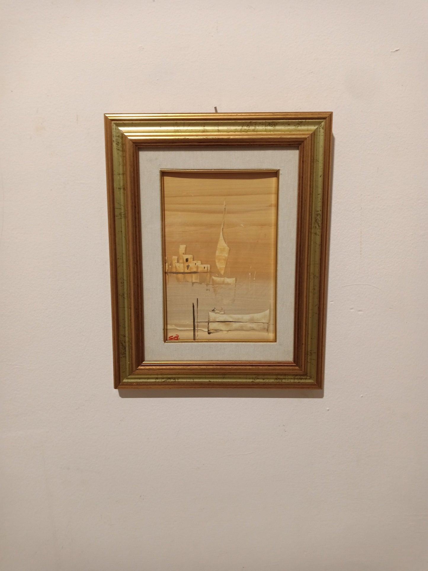 Quadro acquerello barca a vela