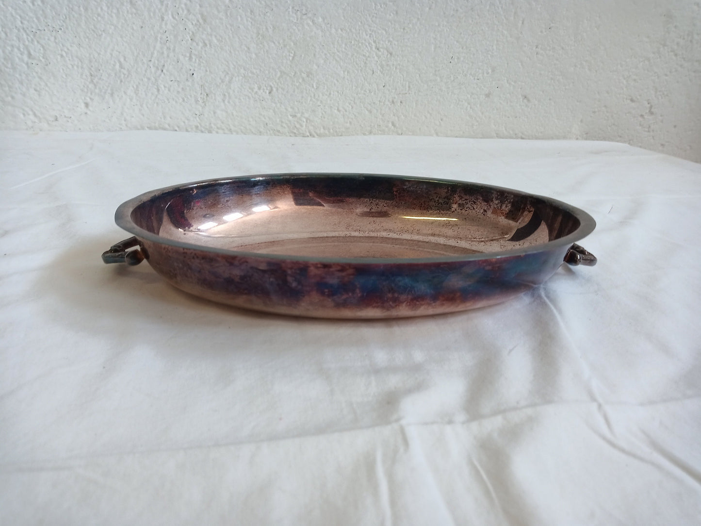 vintage tray in silver plated