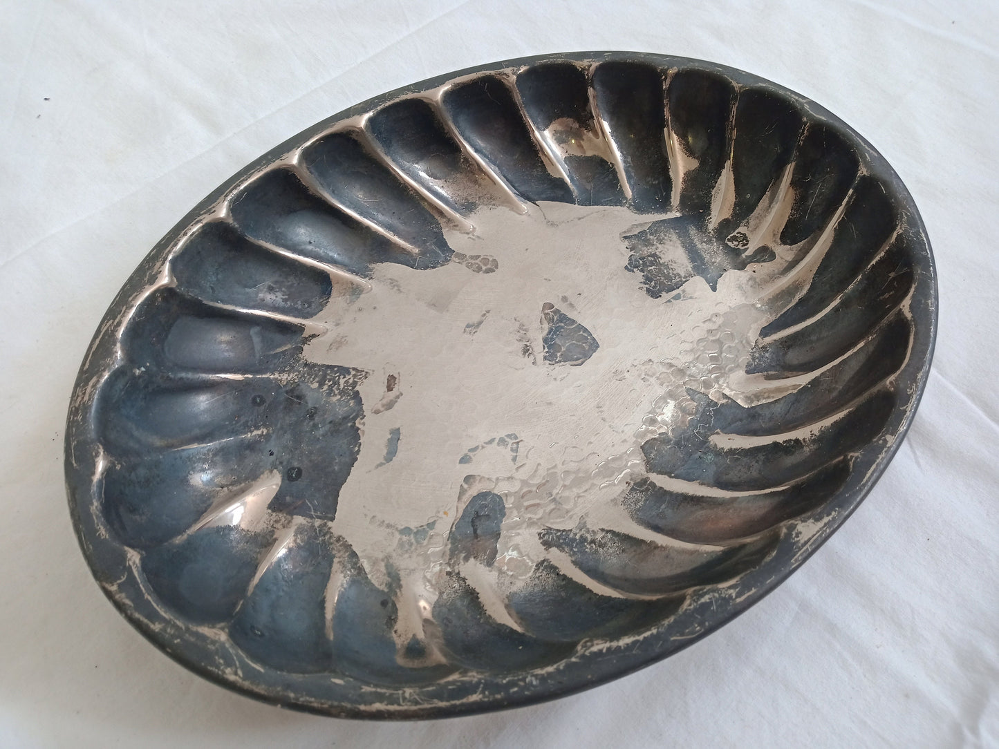 vintage tray in silver
