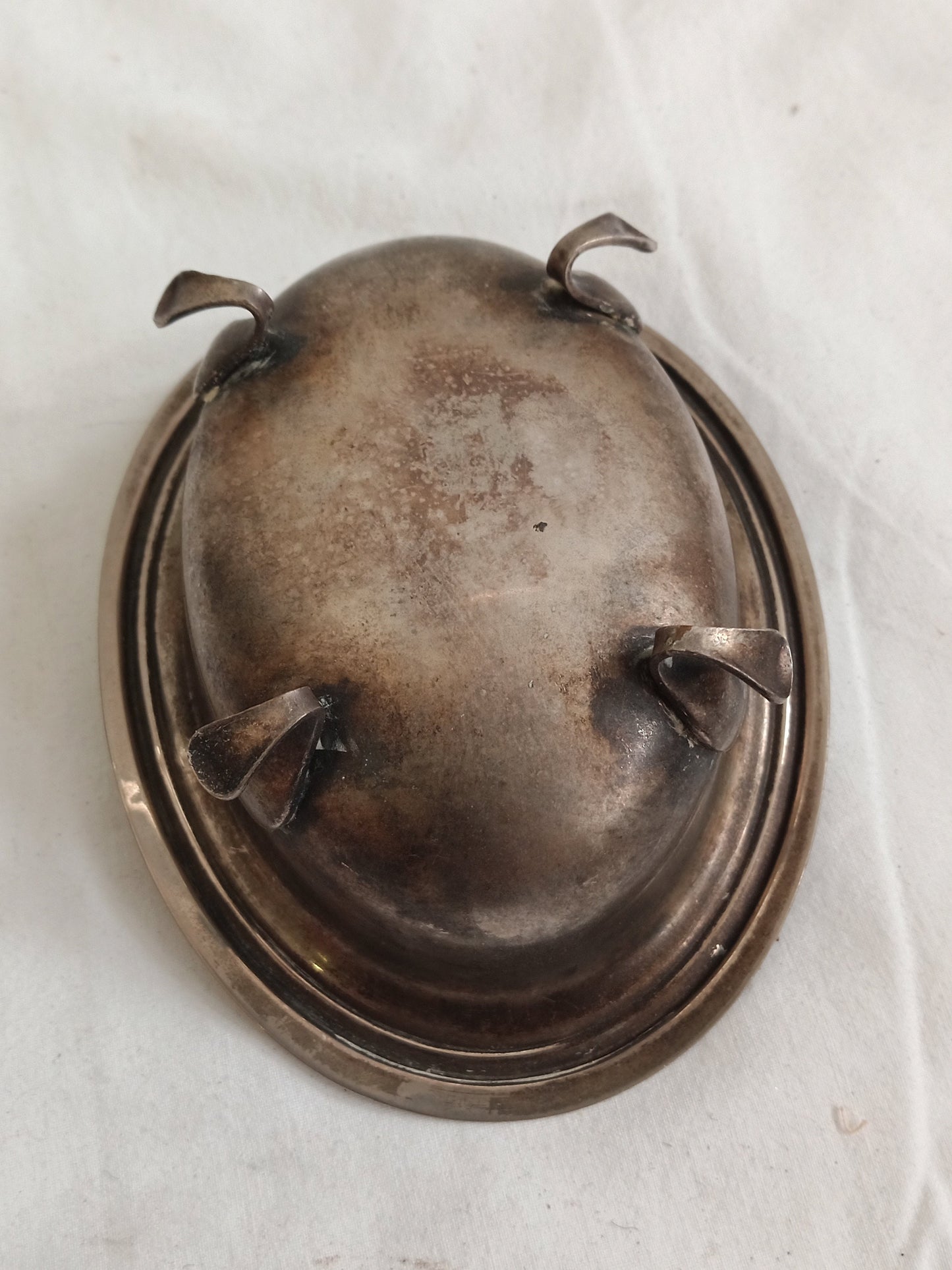 vintage tray in silver