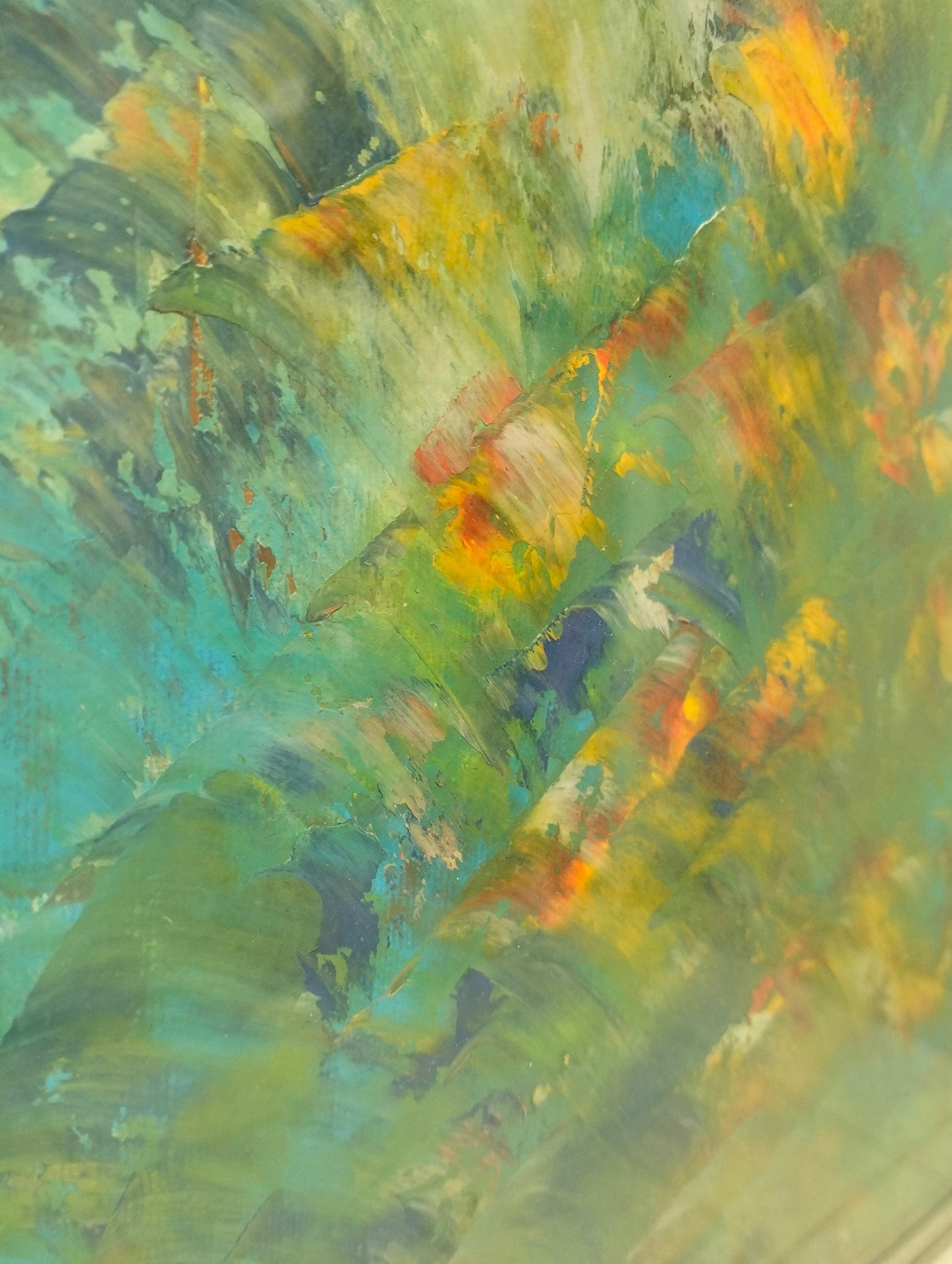 Colorful abstract hand painted picture
