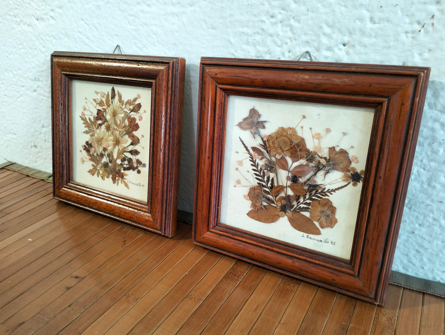 Quadretti Artigianali con Fiori e Foglie Veri - Decorazioni Botaniche Uniche