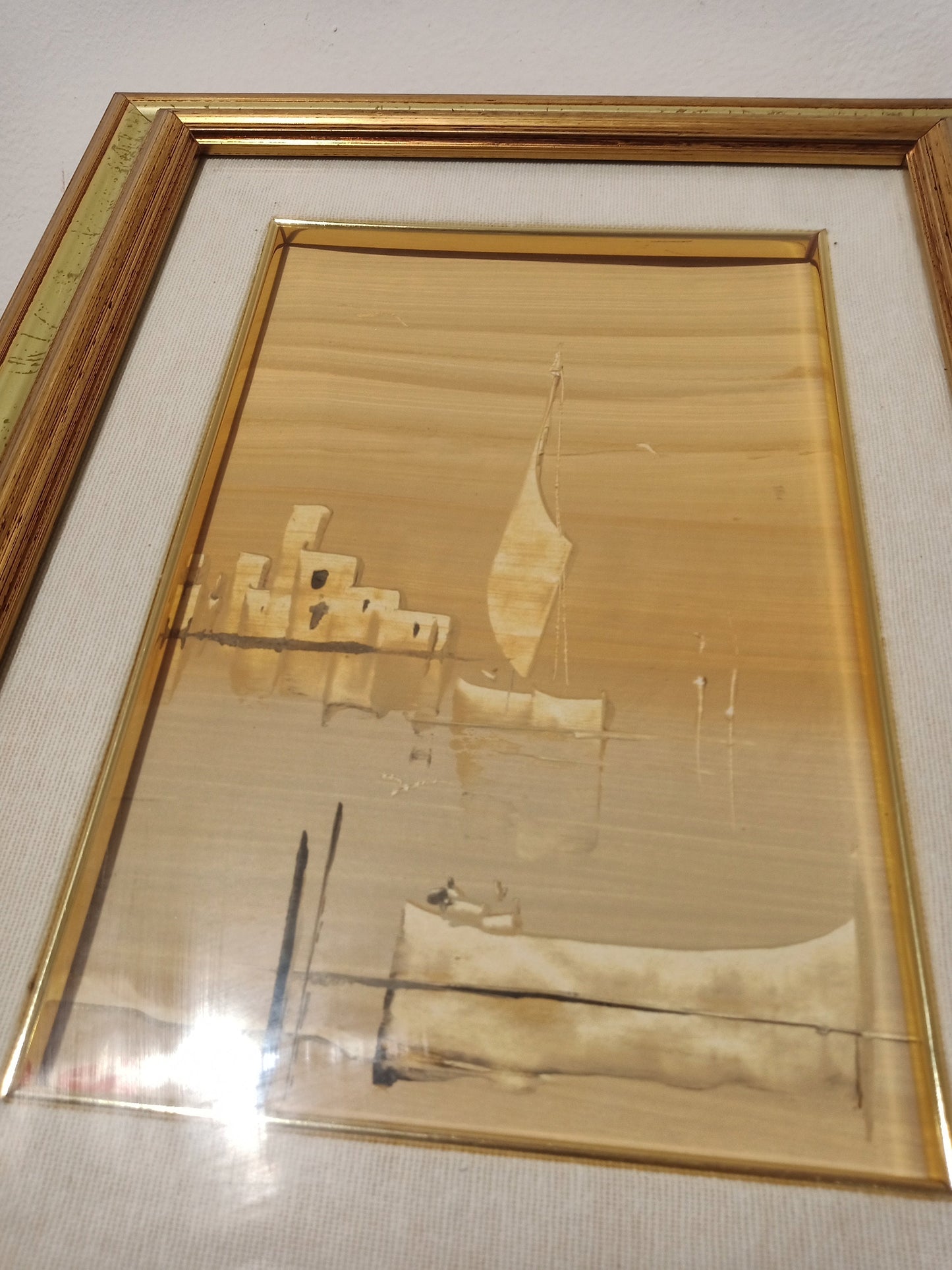 Quadro acquerello barca a vela