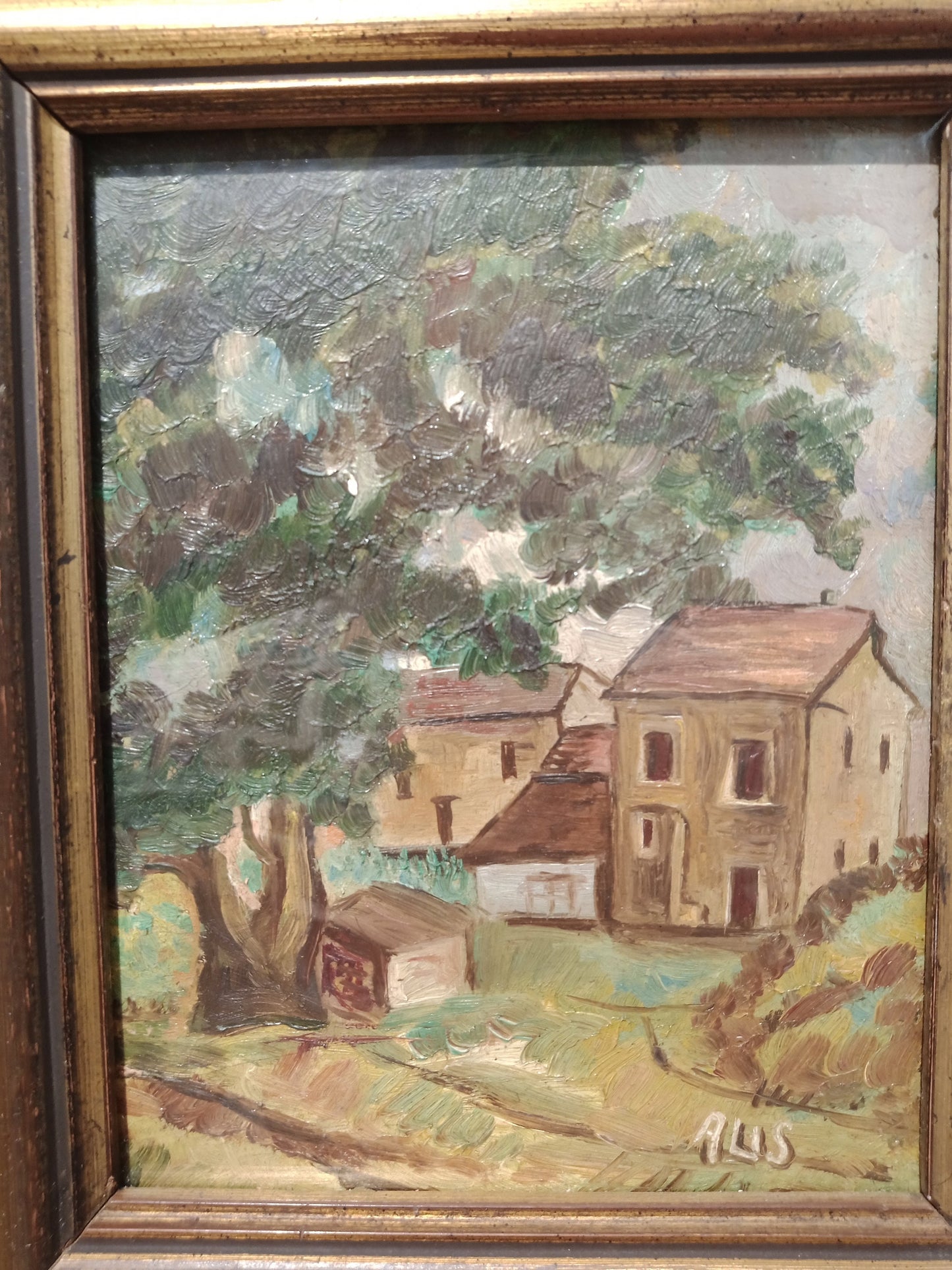 Country house oil painting