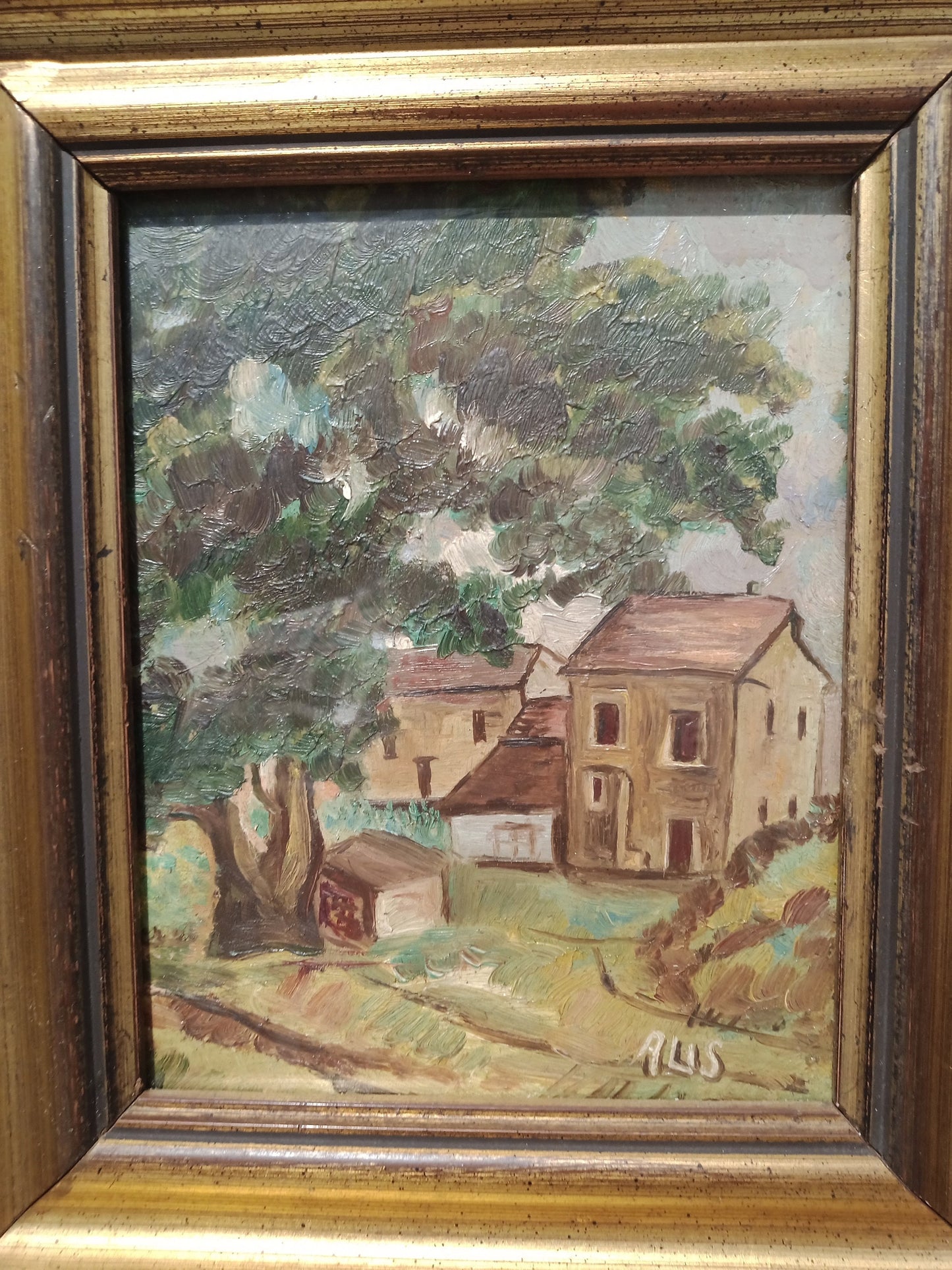 Country house oil painting