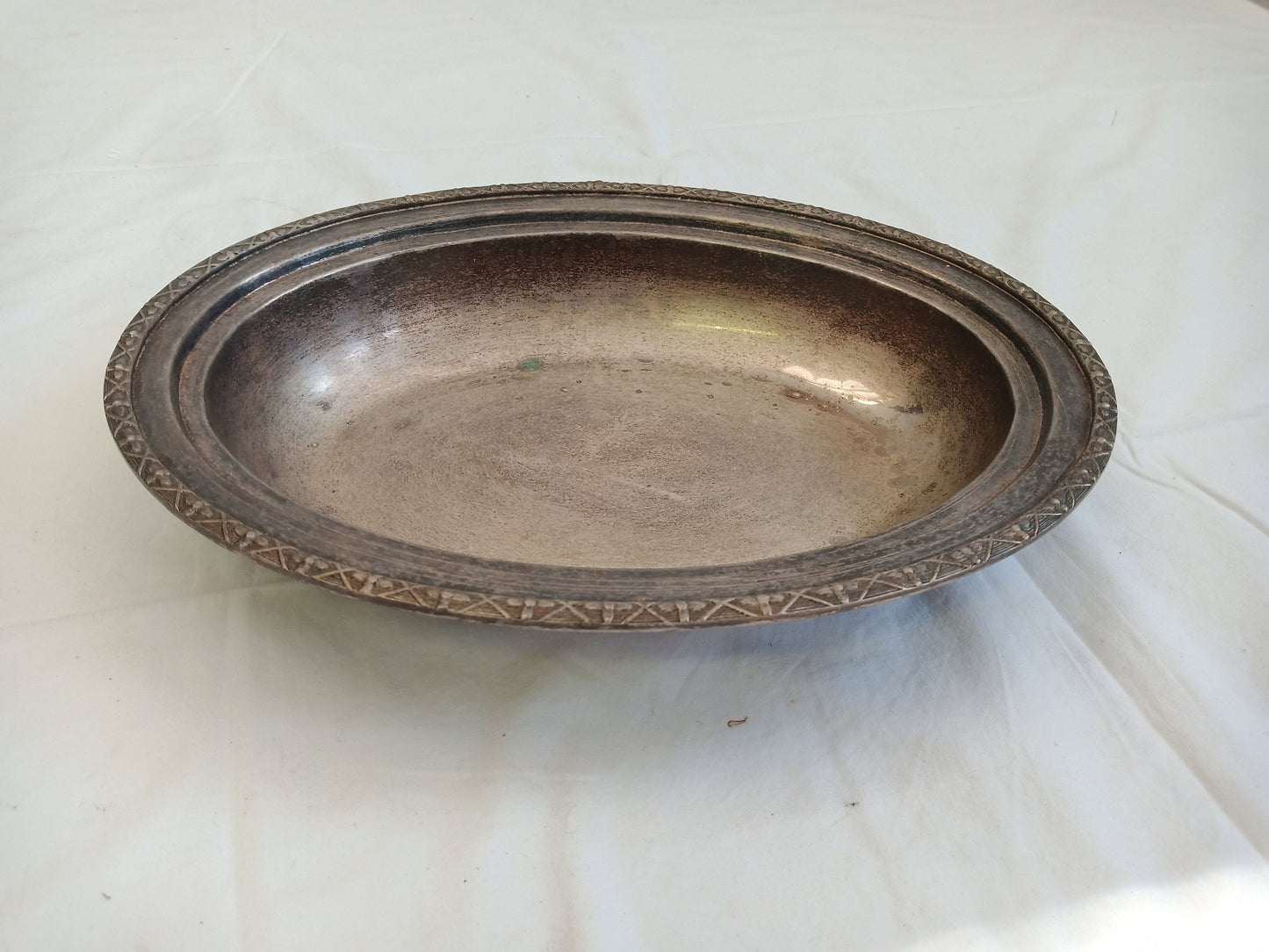 vintage tray in silver