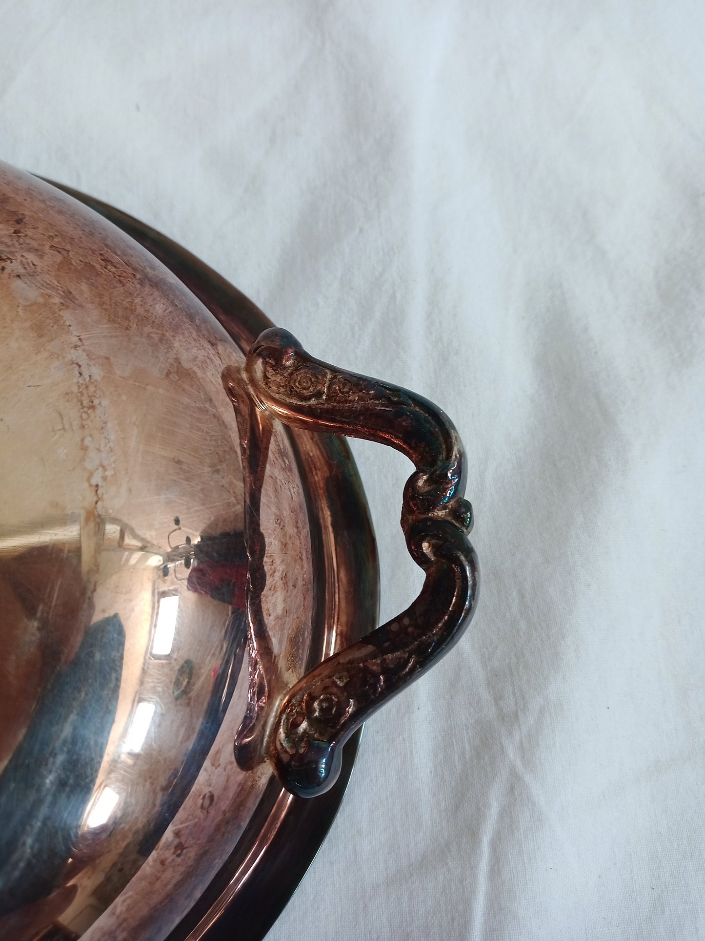 vintage tray in silver plated
