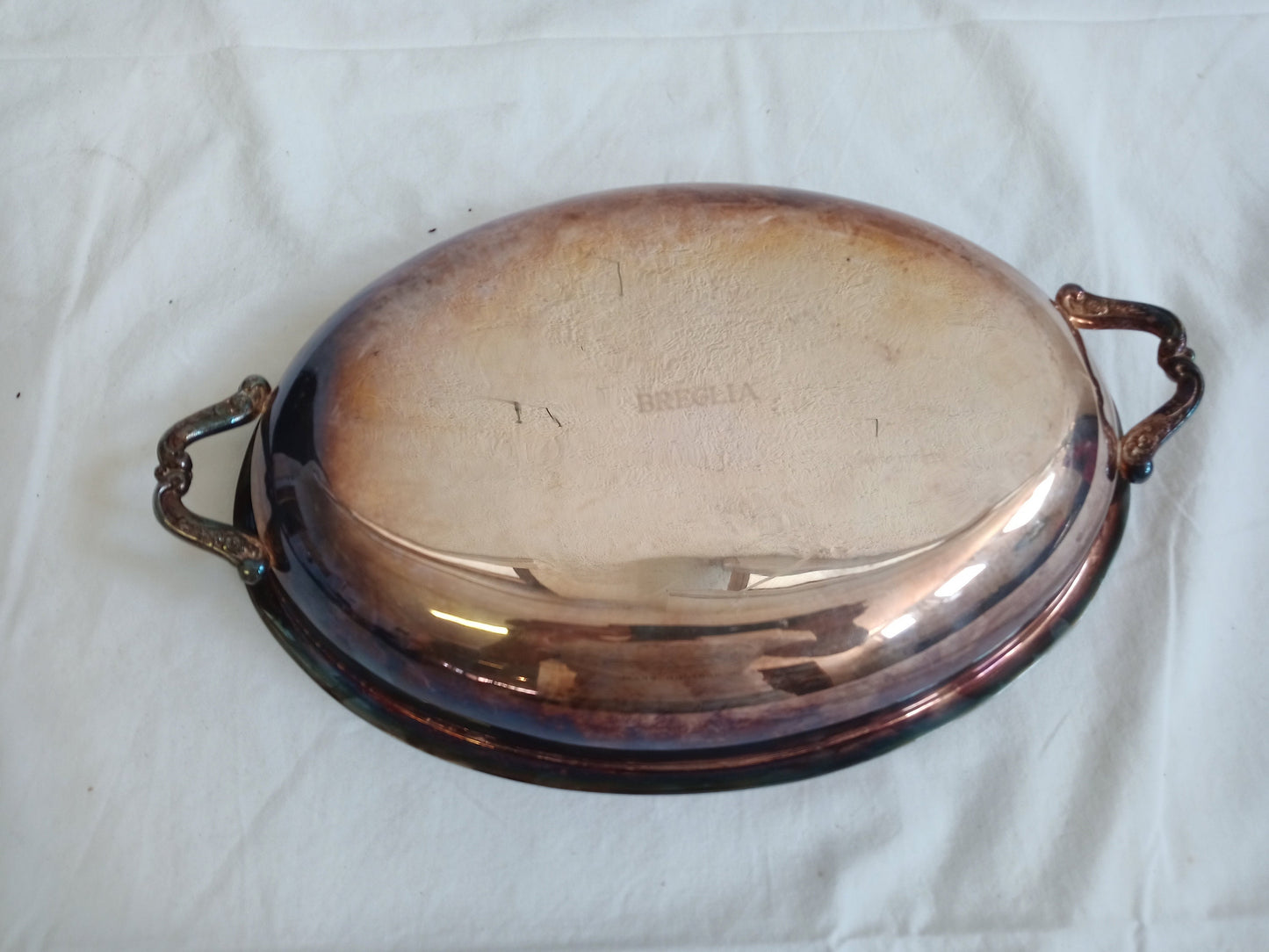 vintage tray in silver plated