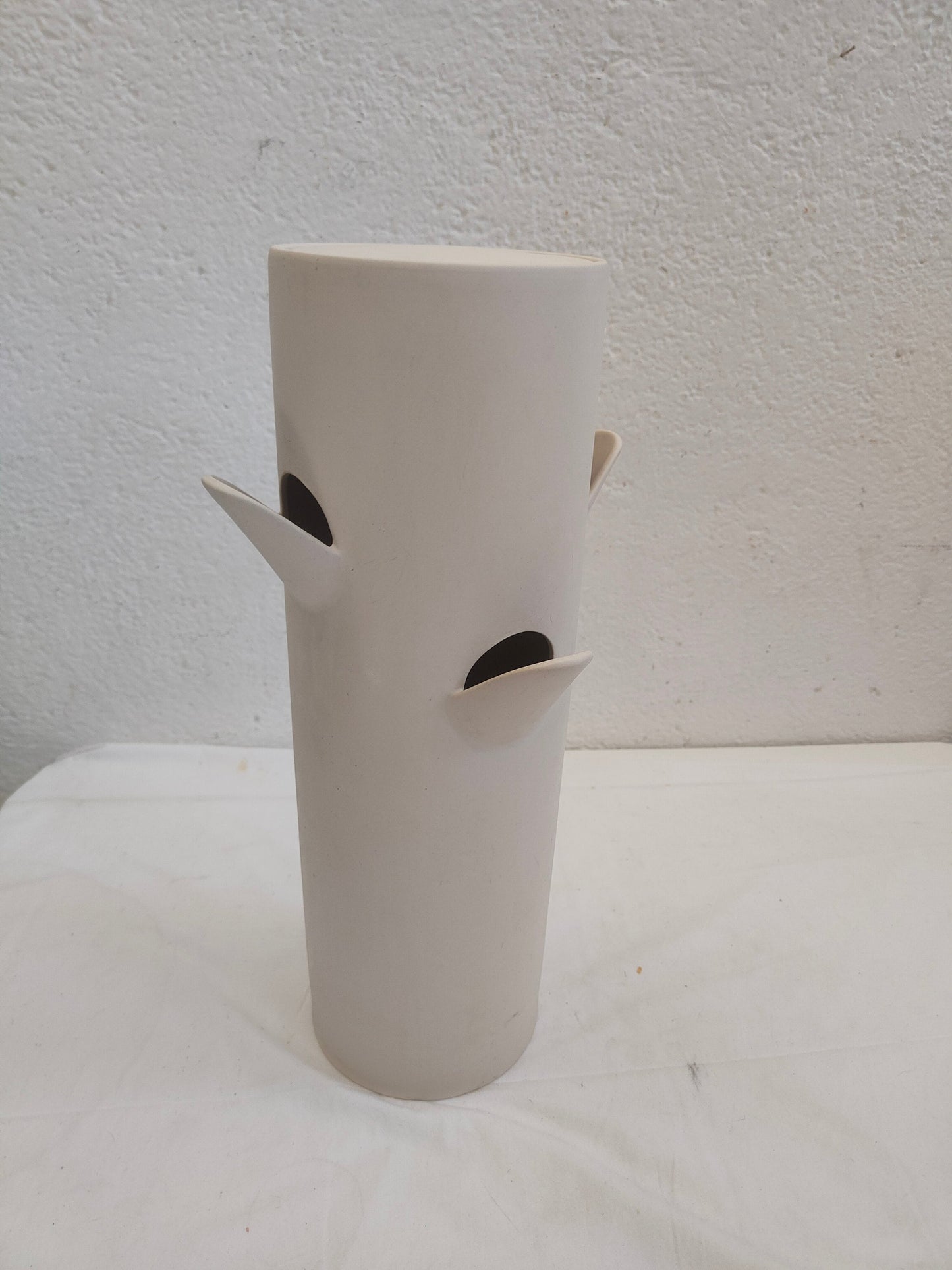 Fioriera Vintage IKEA PS Stock Olga Popyrina - Ceramica Bianca Bisque - Elegante Vaso da Tavolo