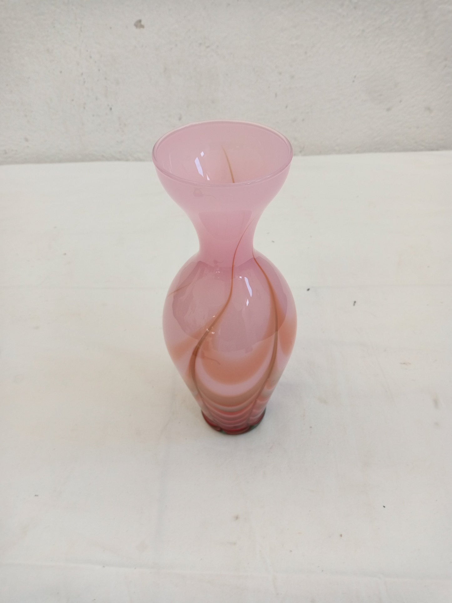 Vaso Murano Rosa e Marrone - Arte Vetraria Fatta a Mano