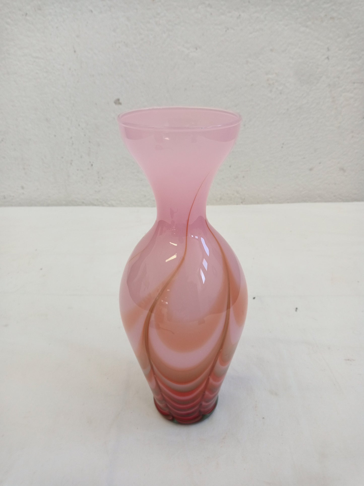 Vaso Murano Rosa e Marrone - Arte Vetraria Fatta a Mano