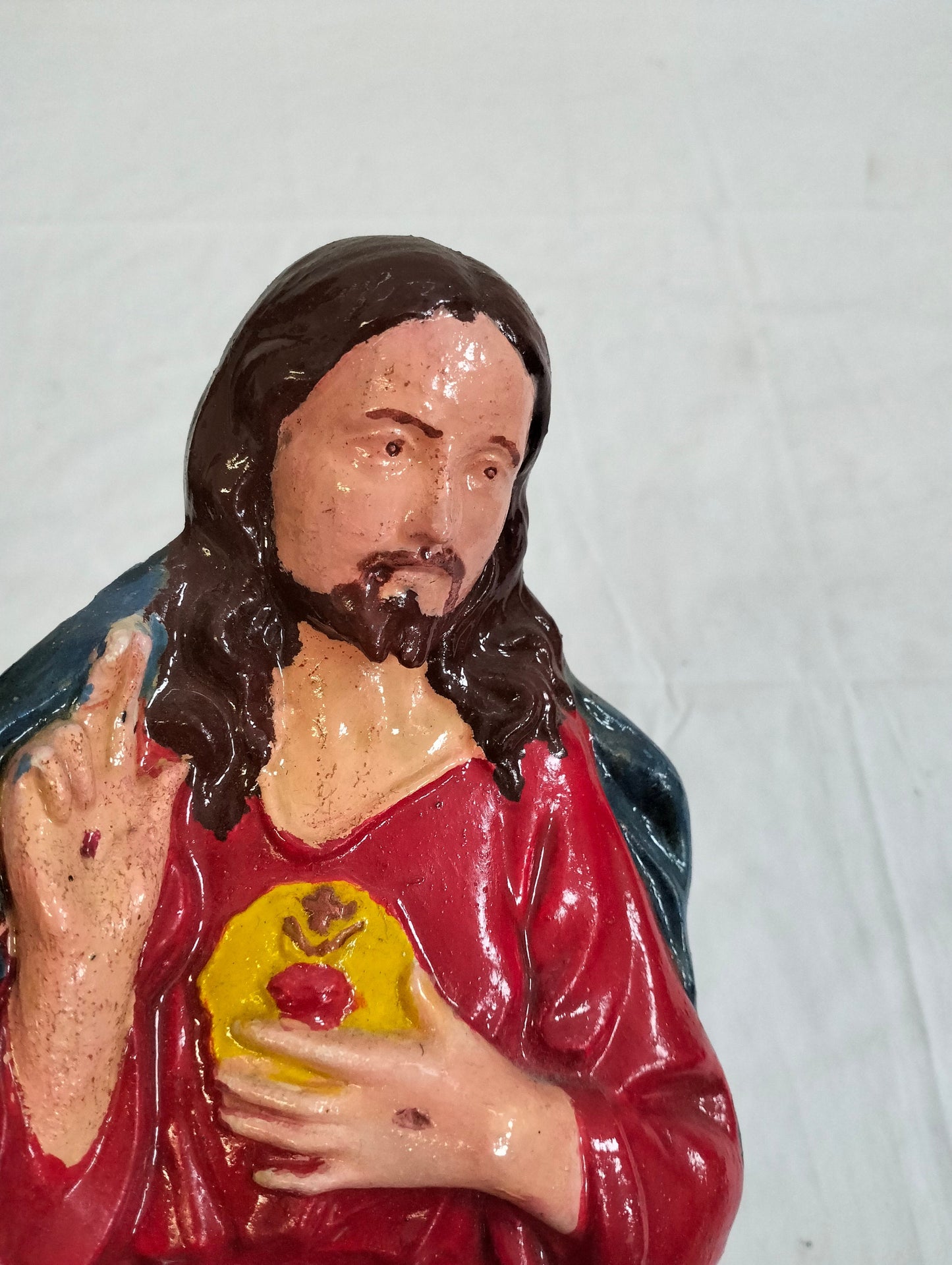 Scultura icona religiosa Gesù in gesso