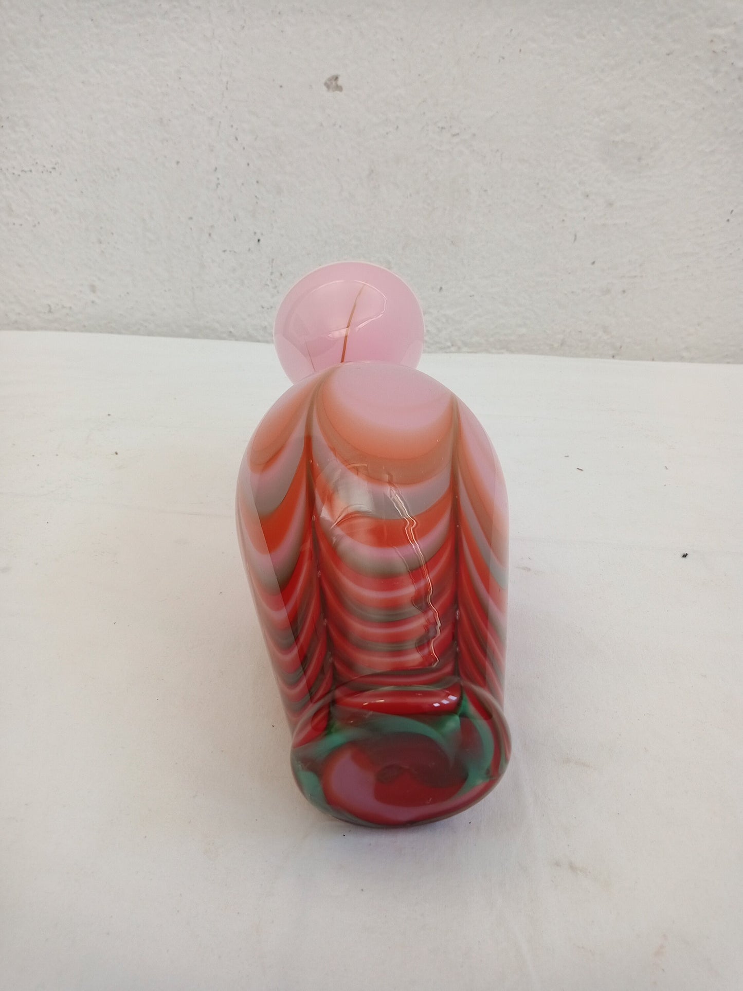 Vaso Murano Rosa e Marrone - Arte Vetraria Fatta a Mano