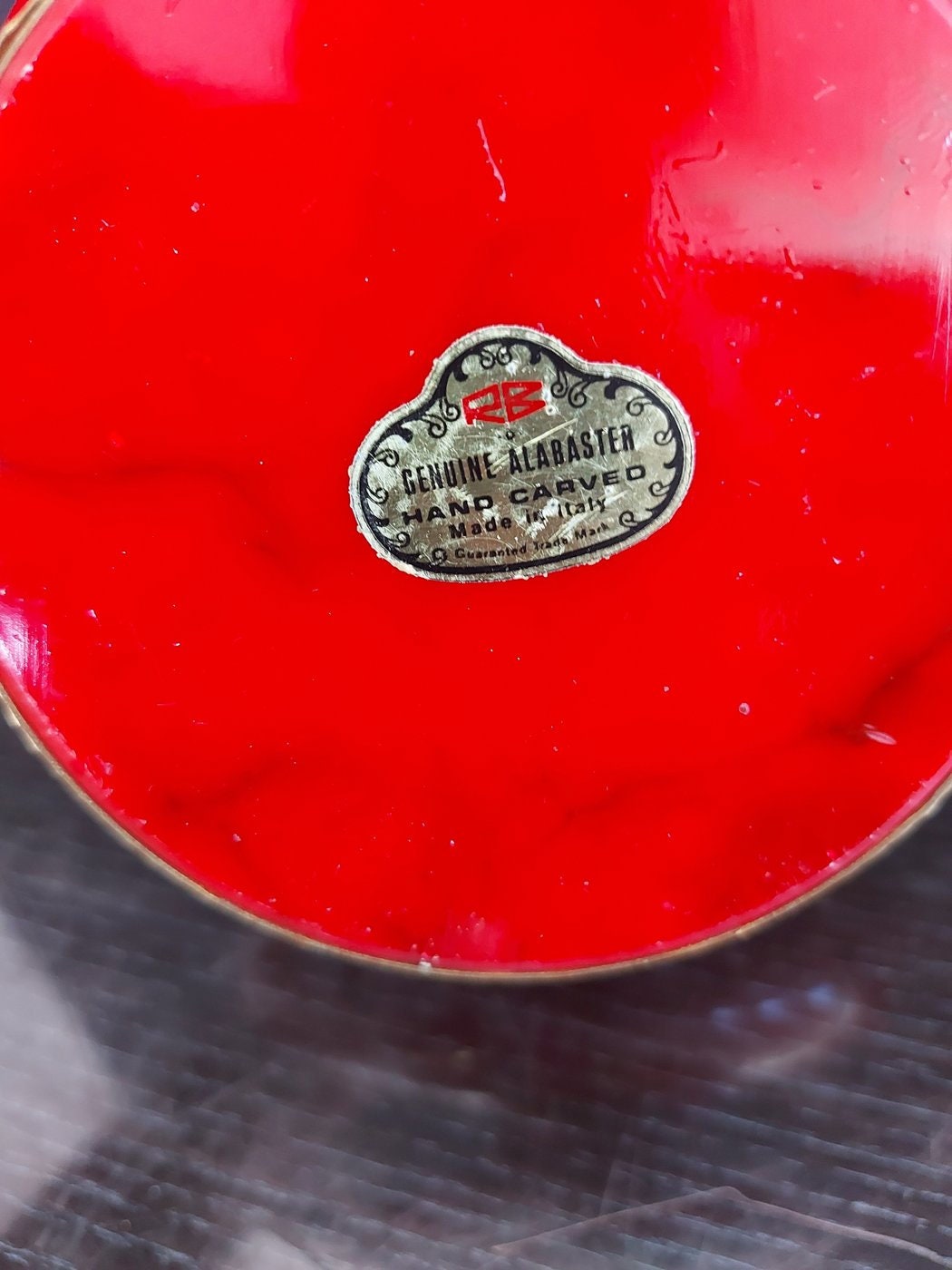 Scatola Porta Gioie Alabastro Ottone Rosso Made in Italy - Conserva e Proteggi i Tuoi Tesori - Artigianato Italiano di Qualità