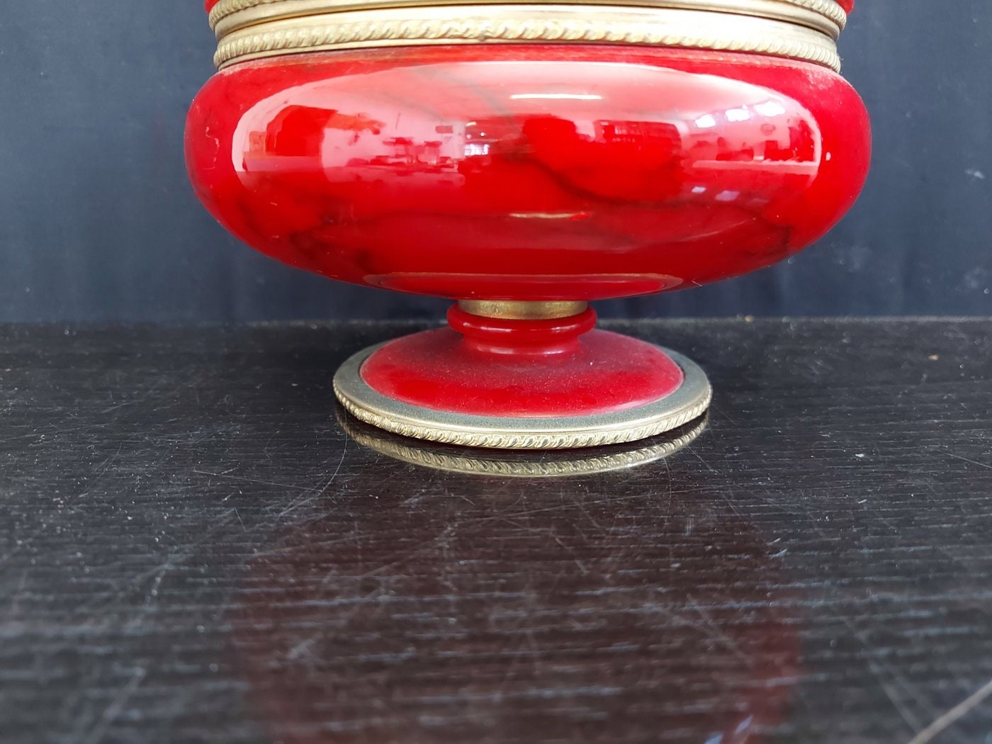 Scatola Porta Gioie Alabastro Ottone Rosso Made in Italy - Conserva e Proteggi i Tuoi Tesori - Artigianato Italiano di Qualità