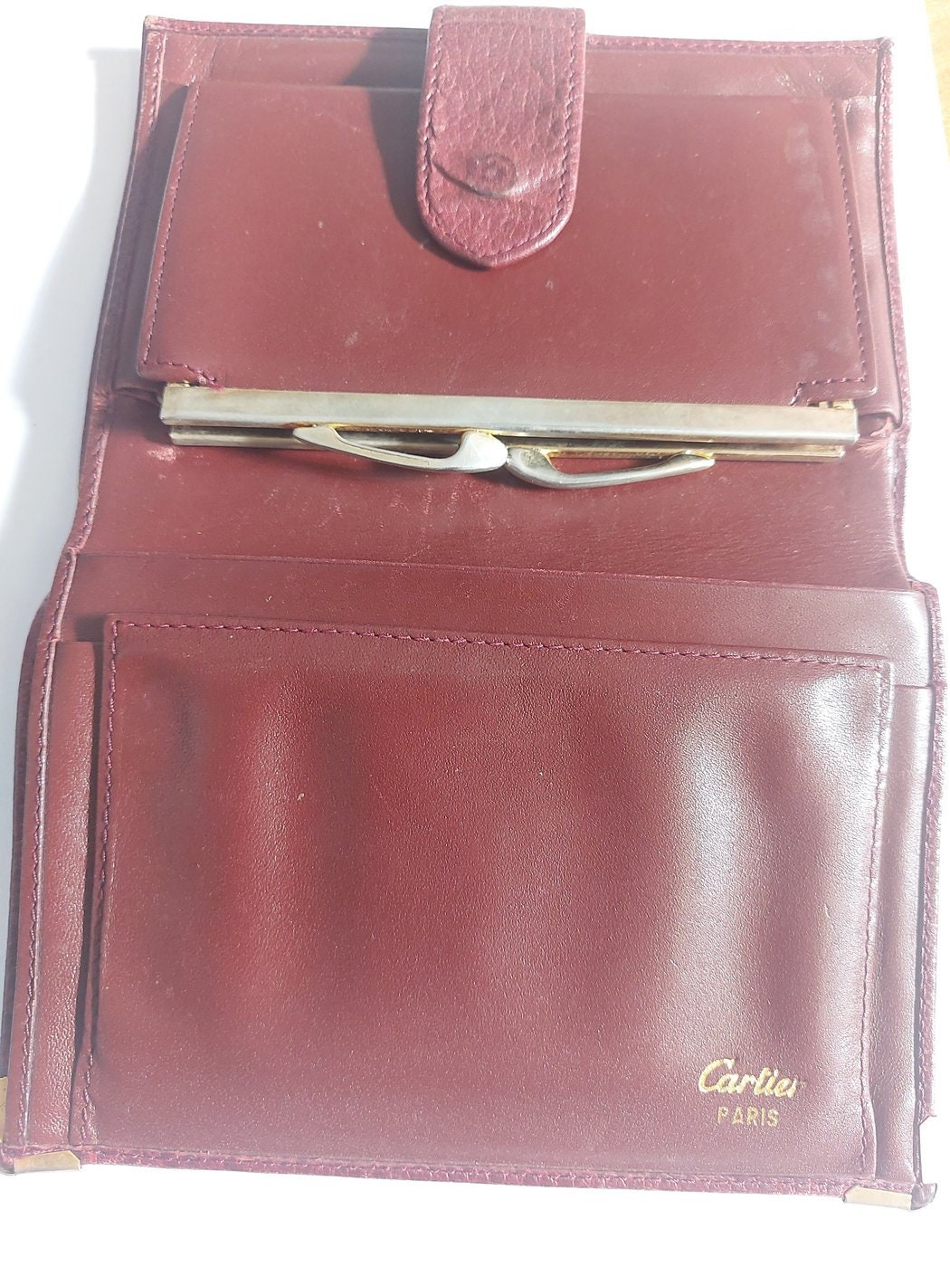 Portafoglio da Donna Cartier Paris in Pelle Rossa Bordeaux