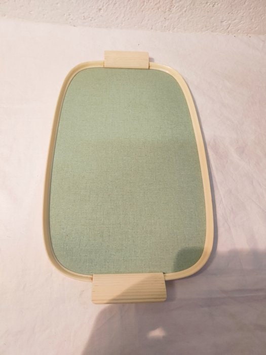 Vassoio Vintage Anni '60 in Plastica Crema - Originale Italiano - 48x26 cm