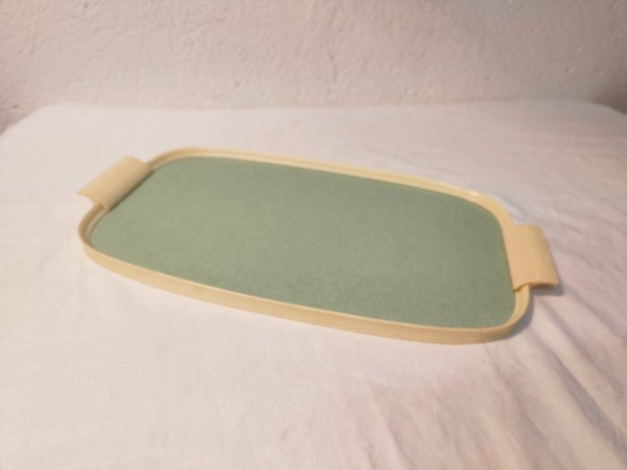 Vassoio Vintage Anni '60 in Plastica Crema - Originale Italiano - 48x26 cm