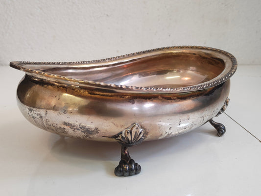 800 silver oval bowl, 700 g, lion's paw shape