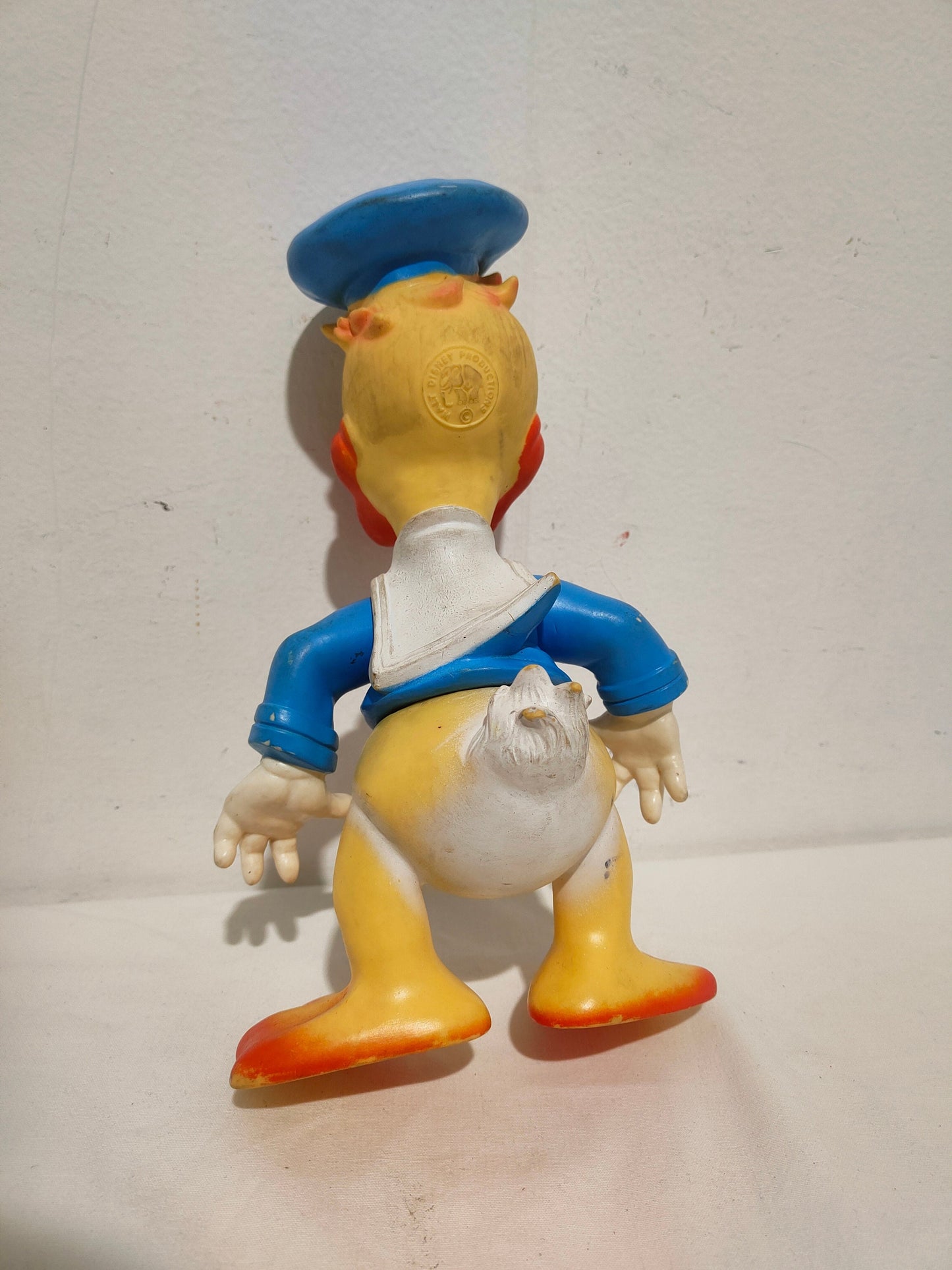 Paperino Vintage Disney Rubber Squeek Toy Ledra plastica made in Italy (28x17x12 cm)