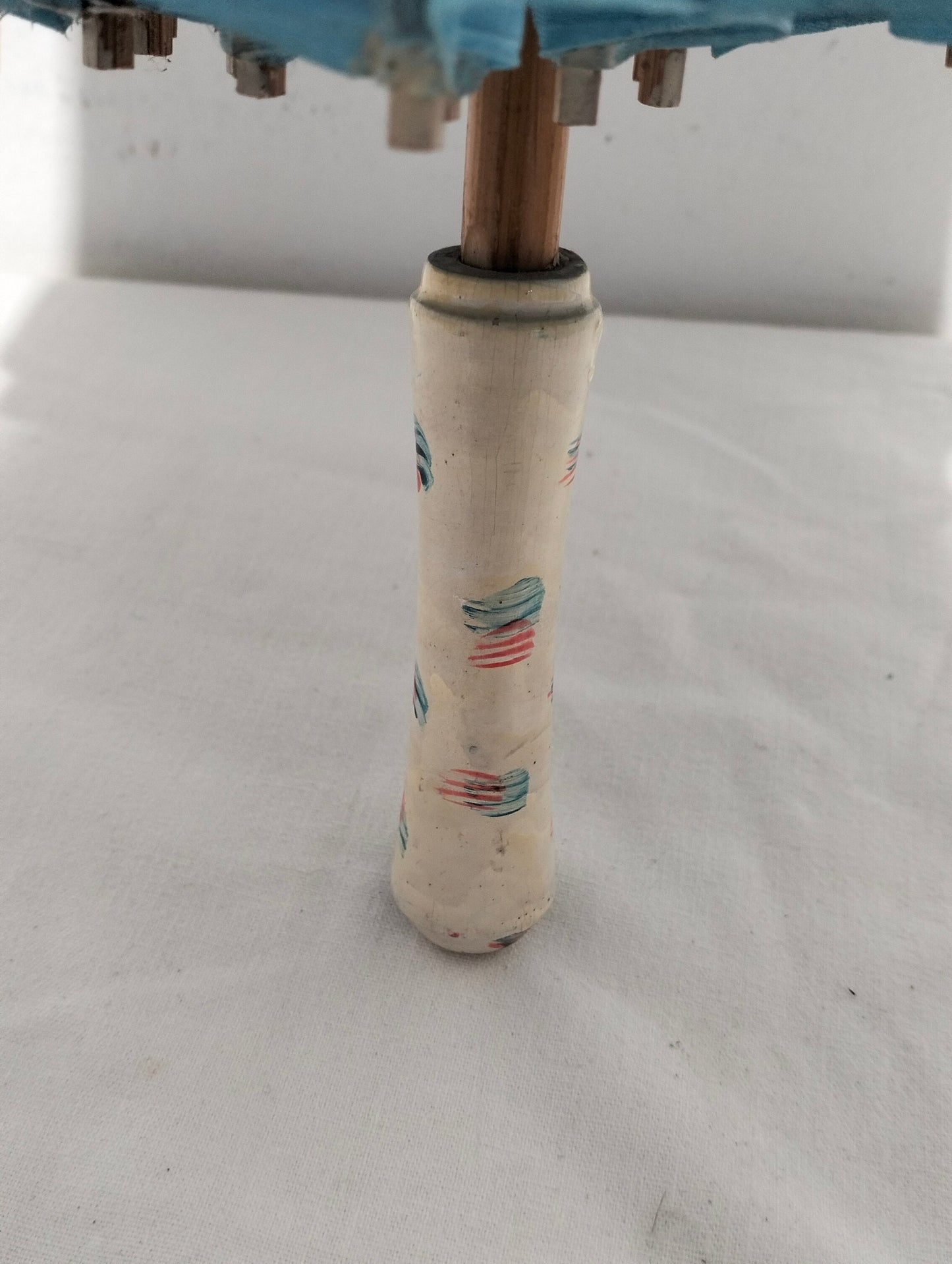 Ombrello vintage con raffigurazione dei monumenti di Roma (diametro 85 cm)