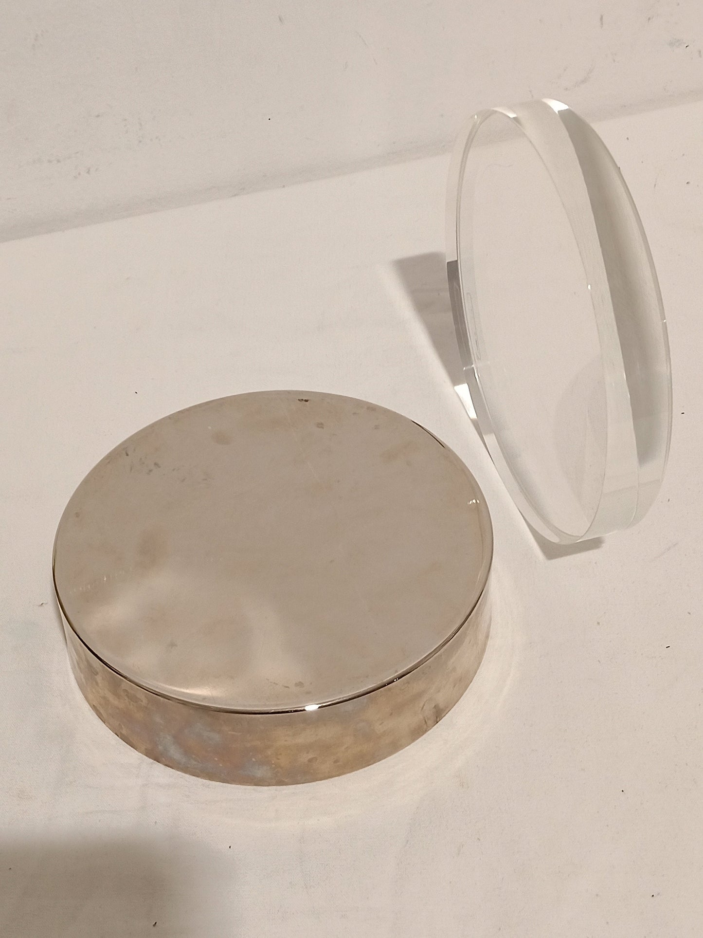 Vintage Silver Cylindrical Box Maison R. DEBLADIS - Paris