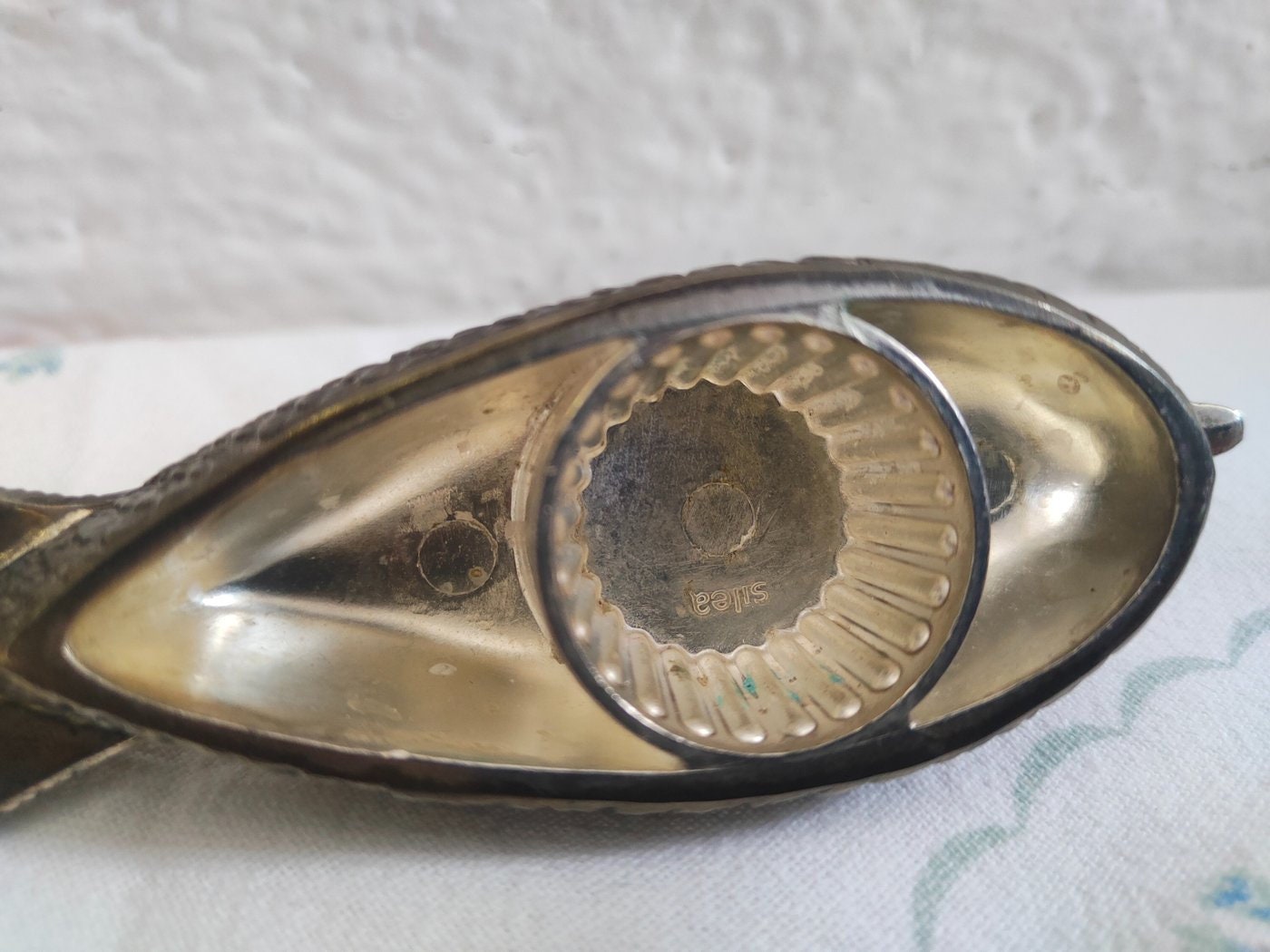 Apribottiglie a forma di anatra placcato argento anni '60