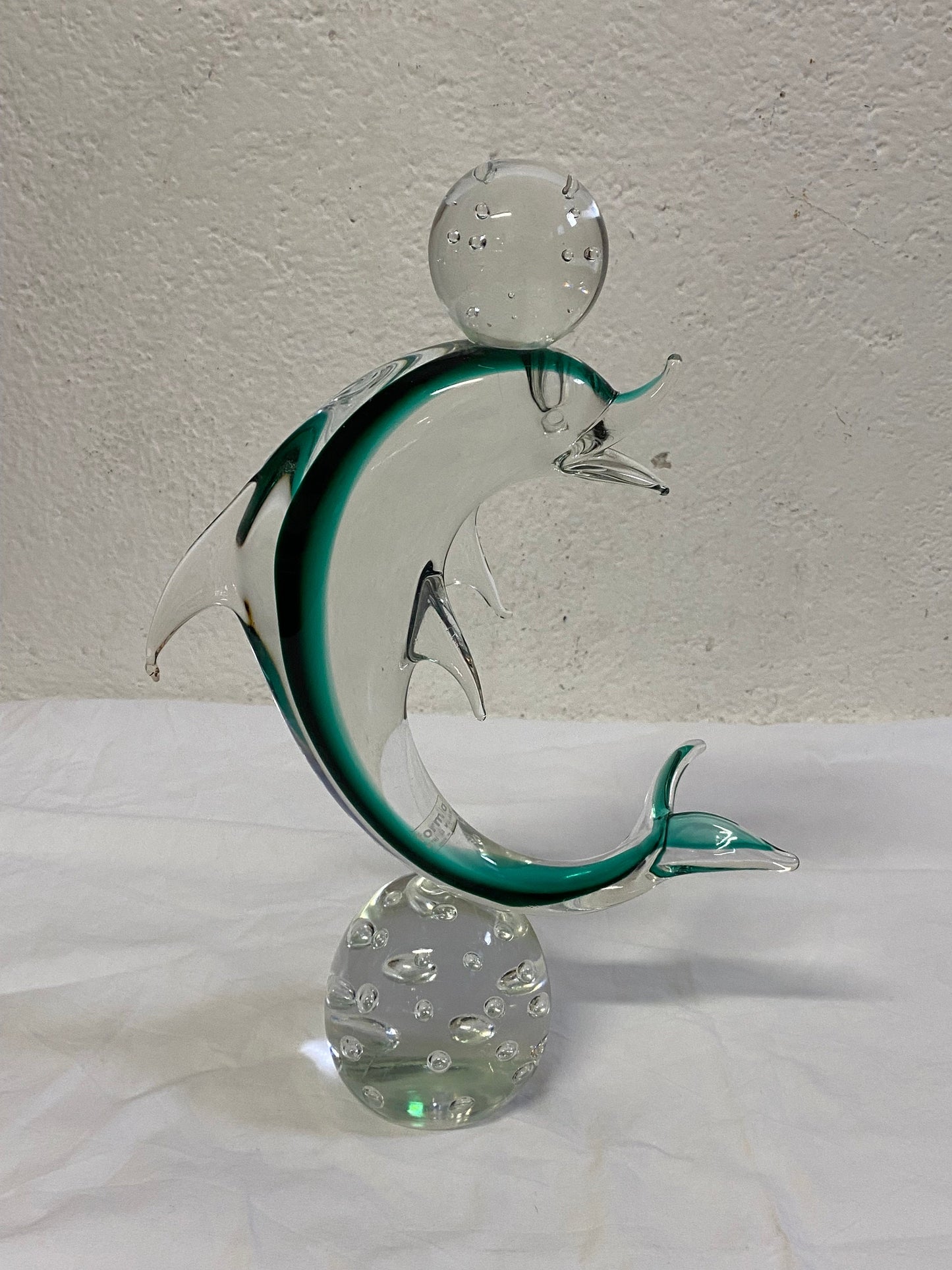 Scultura in Vetro di Murano a Forma di Delfino - Un'Opera d'Arte Unica e Rara