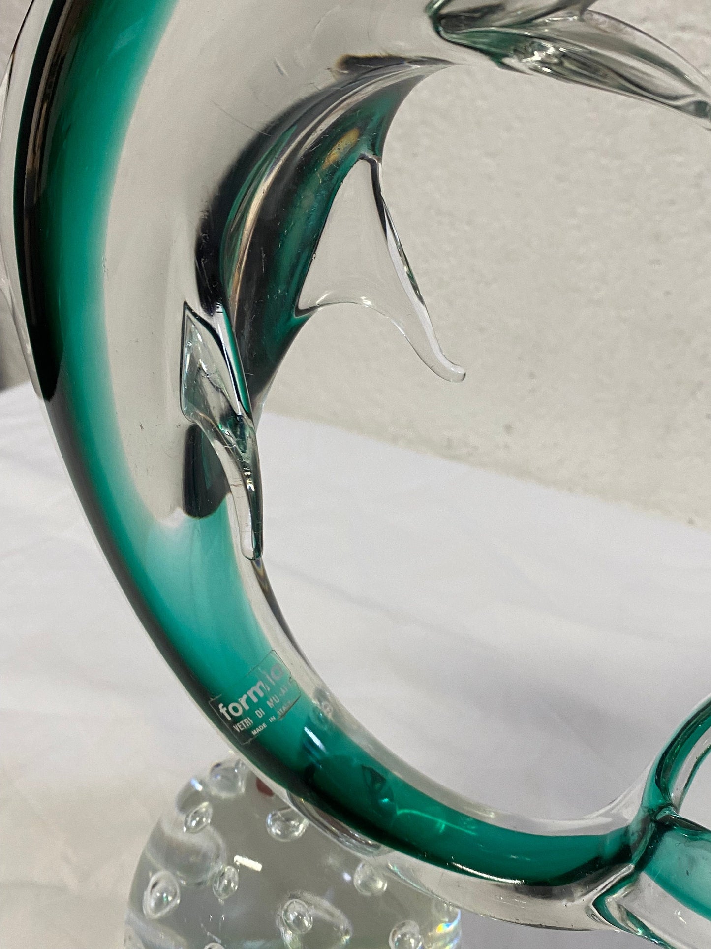 Scultura in Vetro di Murano a Forma di Delfino - Un'Opera d'Arte Unica e Rara
