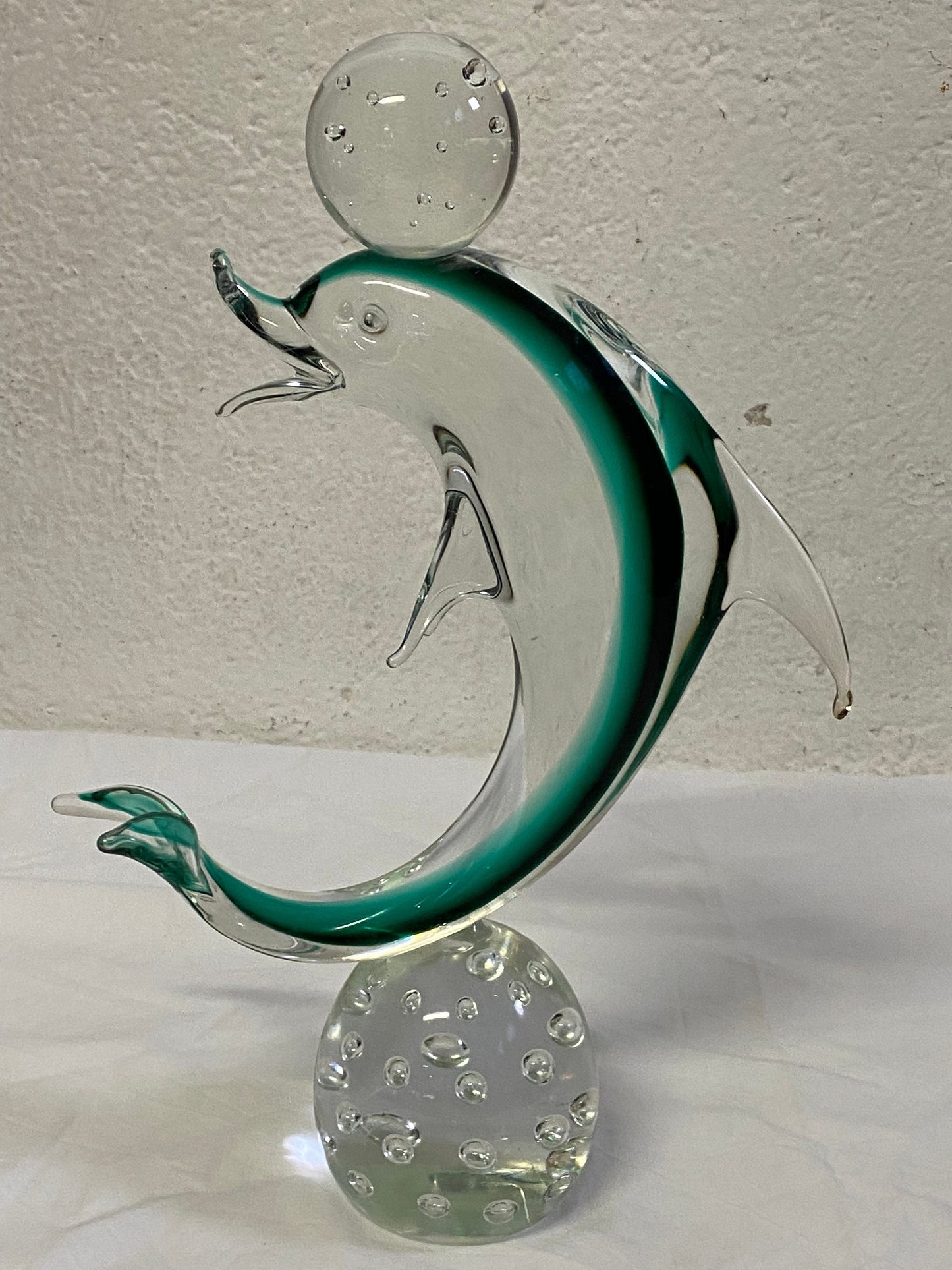 Scultura in Vetro di Murano a Forma di Delfino - Un'Opera d'Arte Unica e Rara