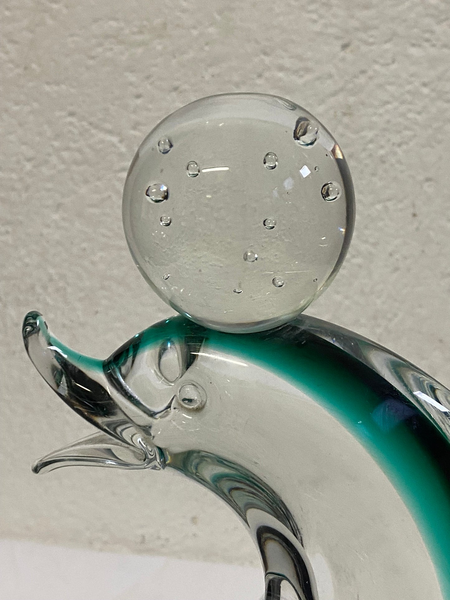 Scultura in Vetro di Murano a Forma di Delfino - Un'Opera d'Arte Unica e Rara