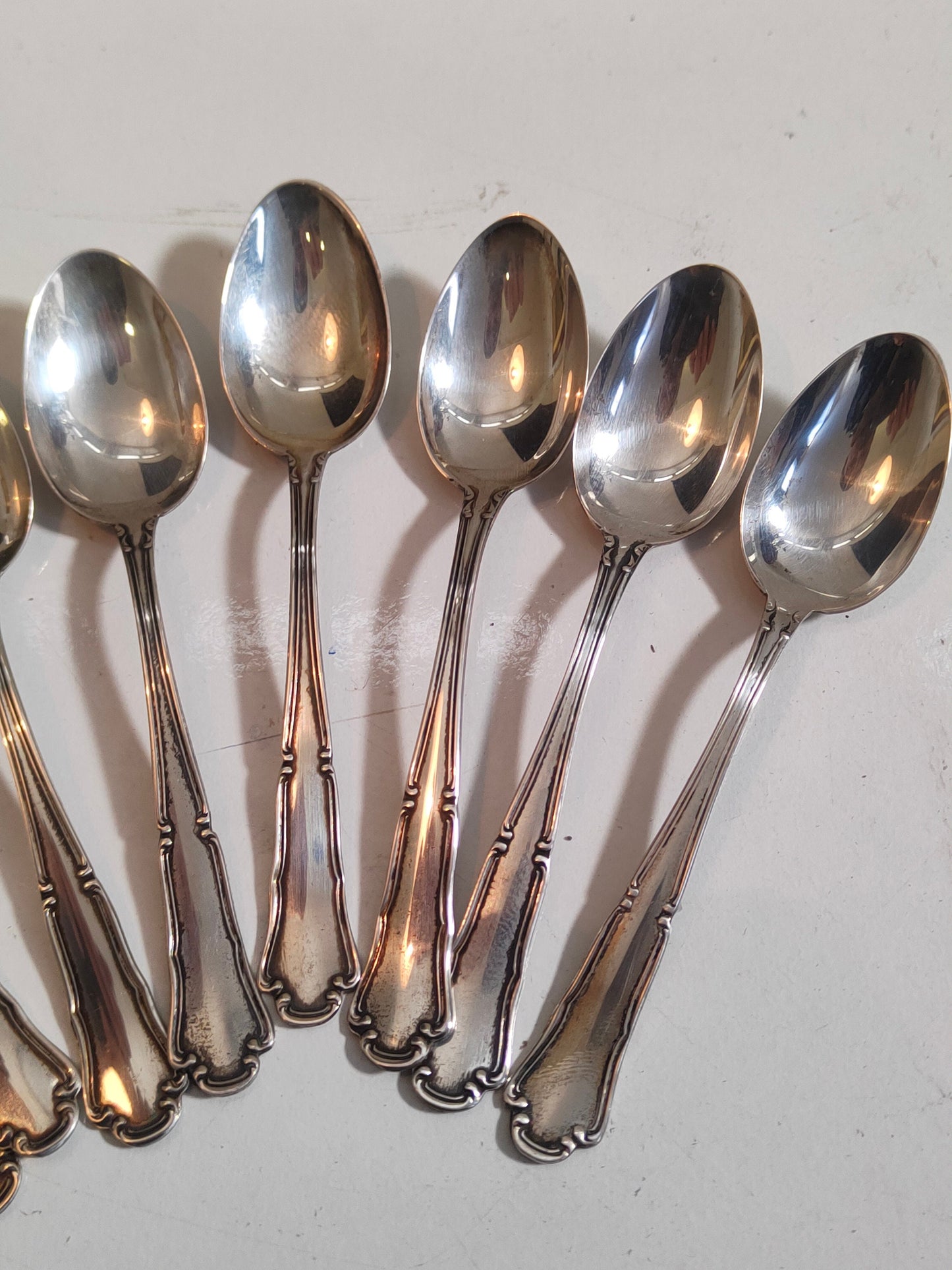 cucchiaini caffè antichi 12 pz stile impero argento 800